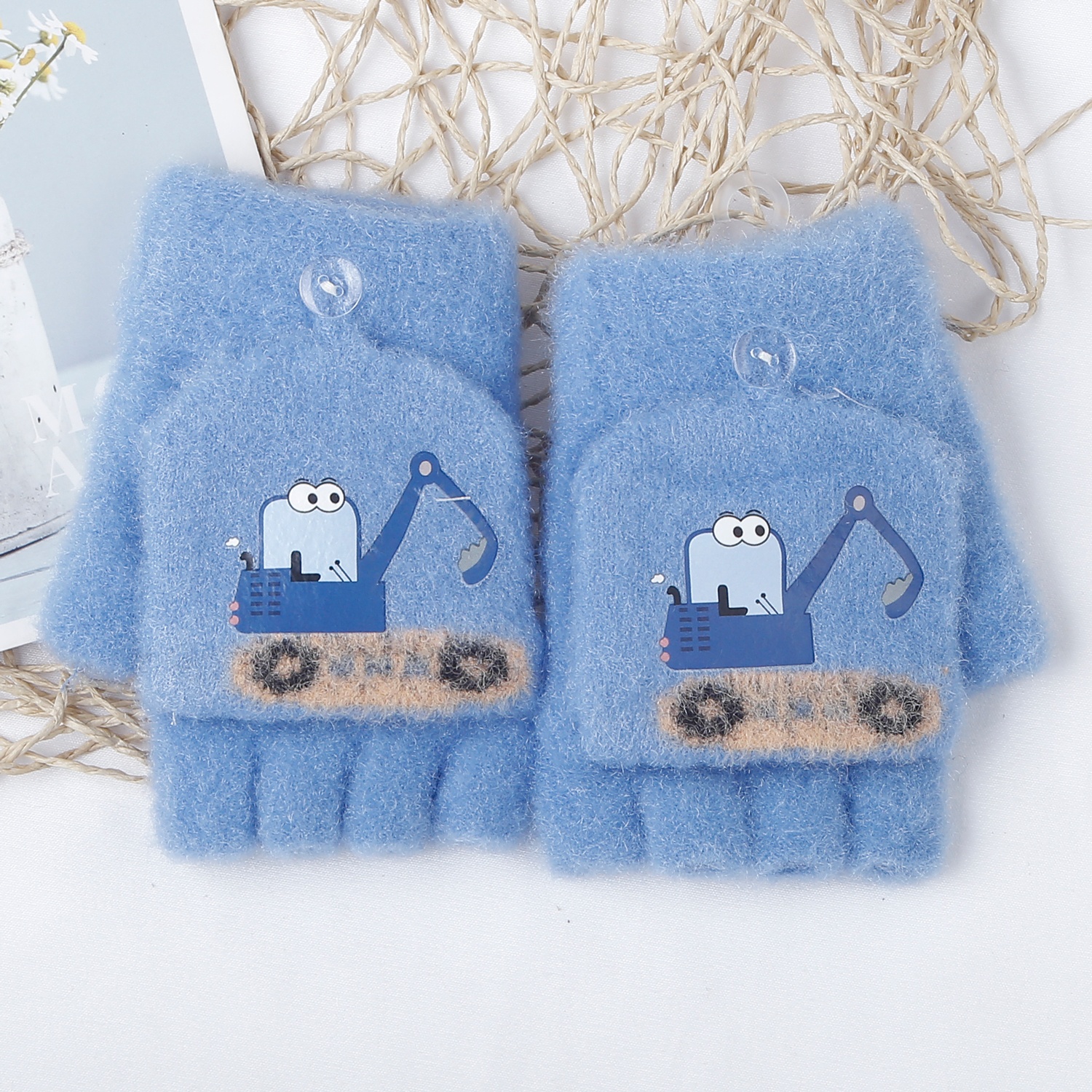 Găng tay KidsPlaza máy xúc xỏ ngón 25K-G05 (Xanh dương)