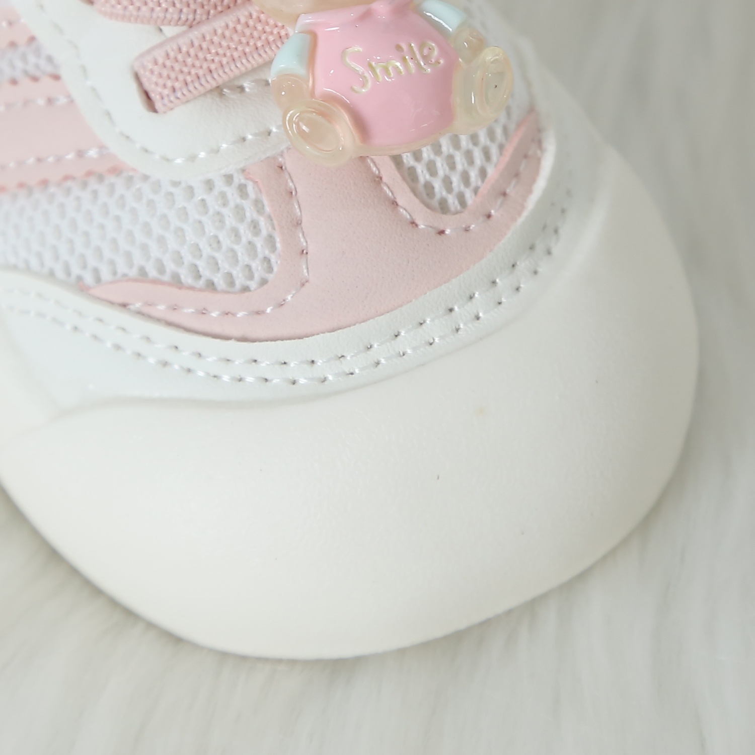 Giày tập đi đính gấu Mamago 24M-S7 (Hồng) hình 4