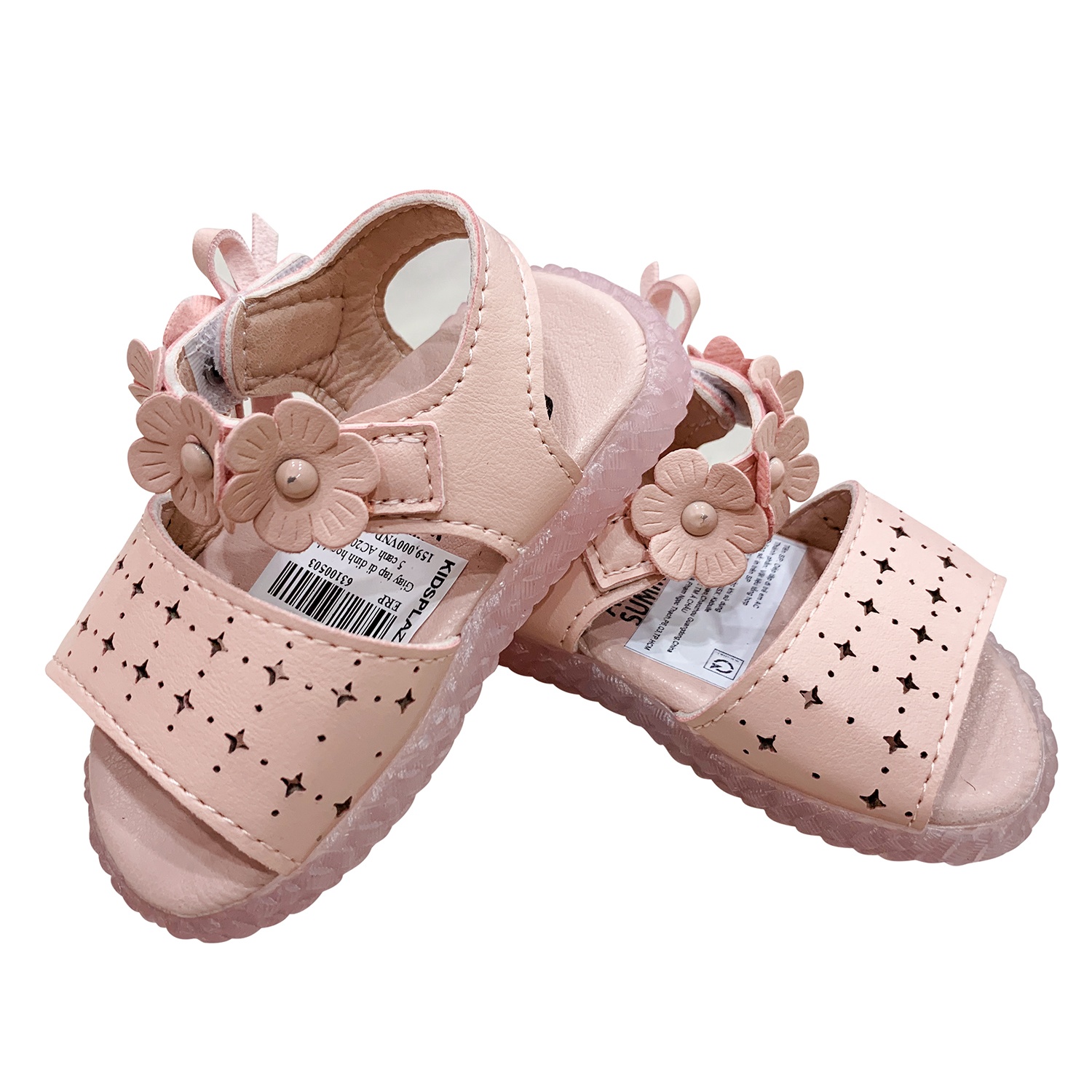 Giày tập đi đính hoa 4 bông 5 cánh AC20 HCM hình 1