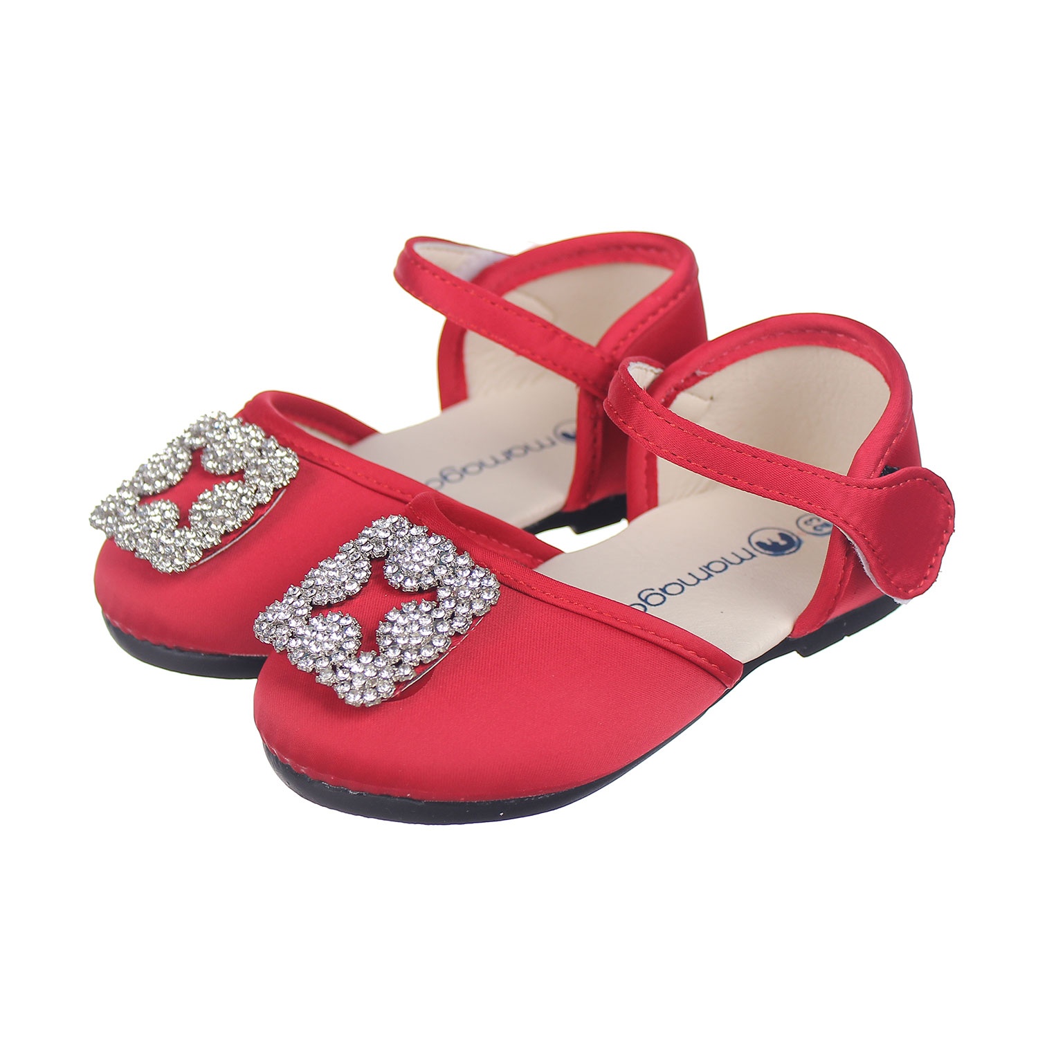 Giày thời trang bé gái Mamago đính đá HW21 (Đỏ) hình 3