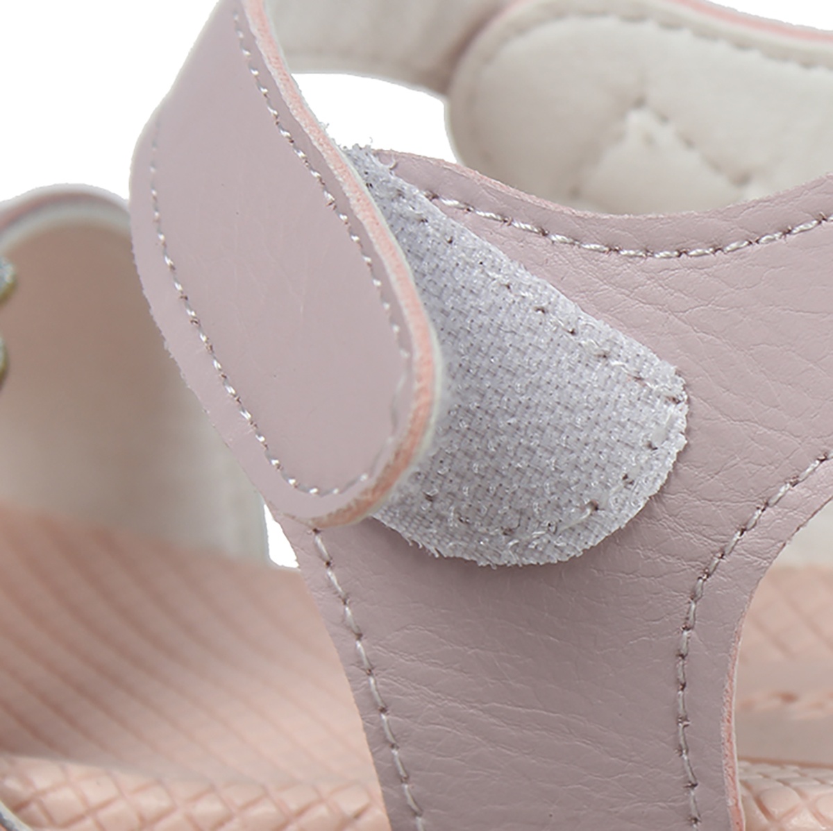 SANDAL bé gái đính hoa tay AC20 size 22 (Tím) hình 2