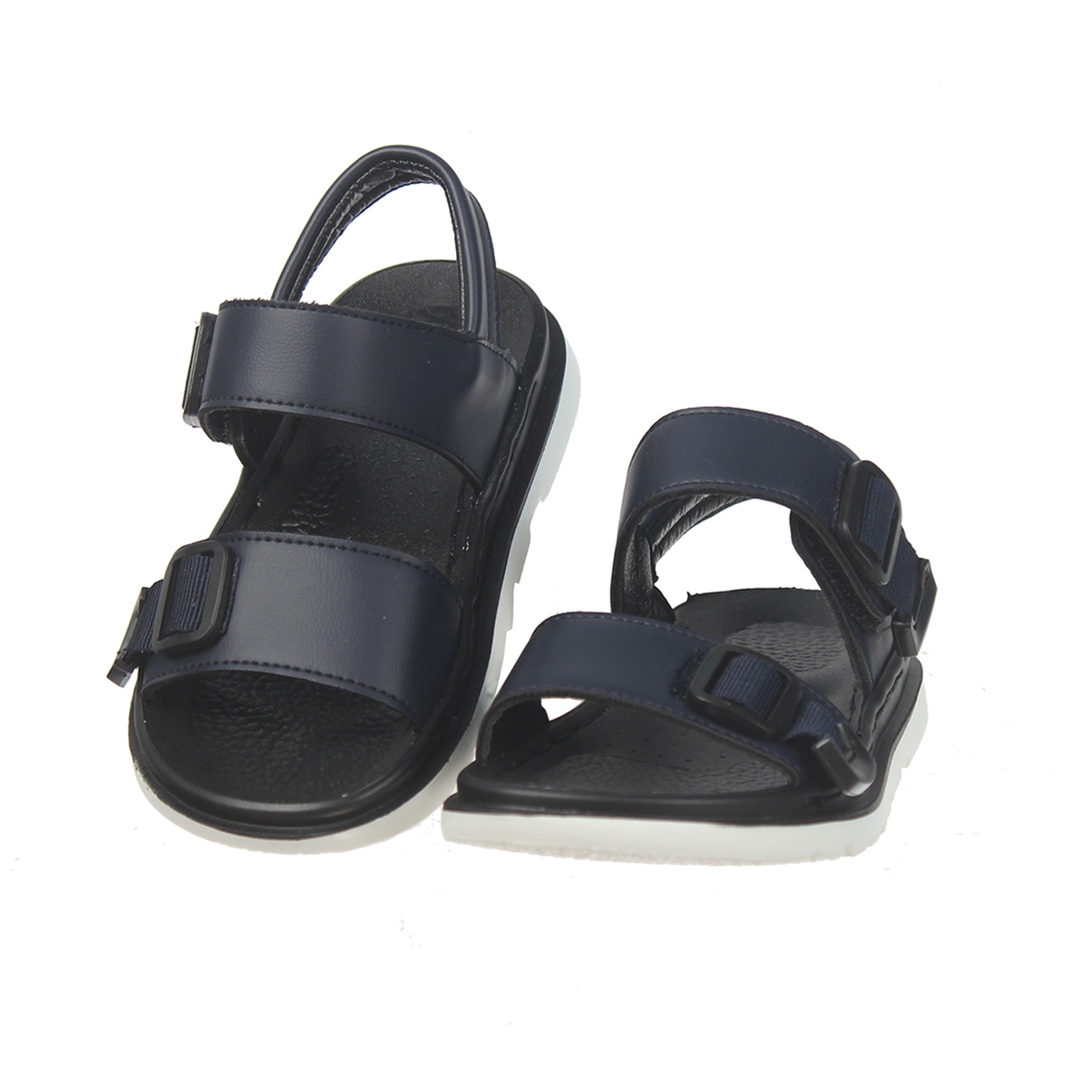 Sandal bé trai quai dán dây ngang AC20 (Tím than) Size 30 hình 3