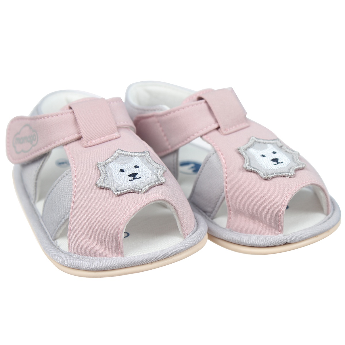 Sandal tập đi Mamago bé gái in hình cún K04 Hồng S14 hình 1