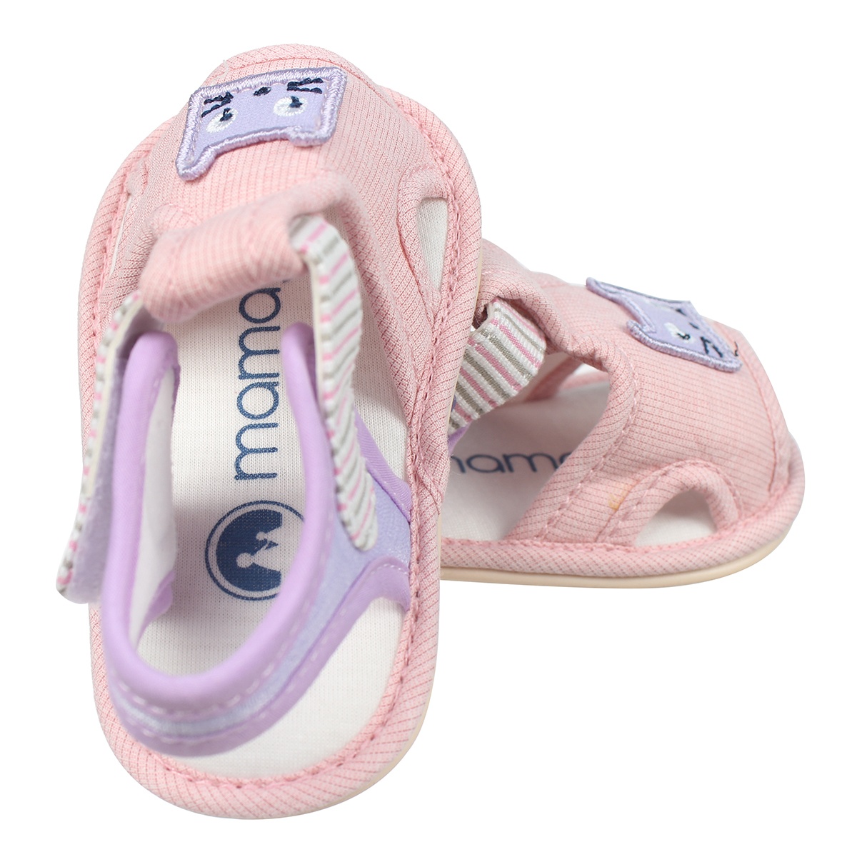 Sandal tập đi Mamago bé gái in hình mèo K02 Hồng S14 hình 2