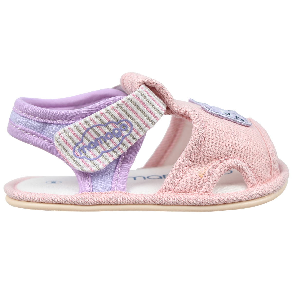 Sandal tập đi Mamago bé gái in hình mèo K02 Hồng S14 hình 3