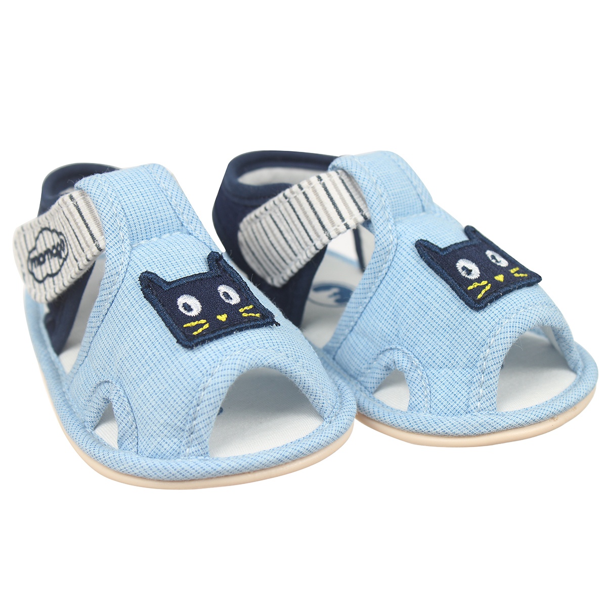 Sandal tập đi Mamago bé trai hình mèo K02 Xanh S14 hình 1