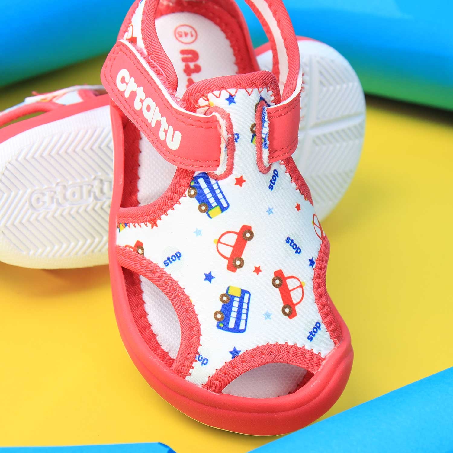 Sandal thời trang cho bé gái cao cấp Crtartu XBI1-P khóa cài dán Sandal thời trang cho bé gái cao cấp Crtartu XBI1-P hình 3