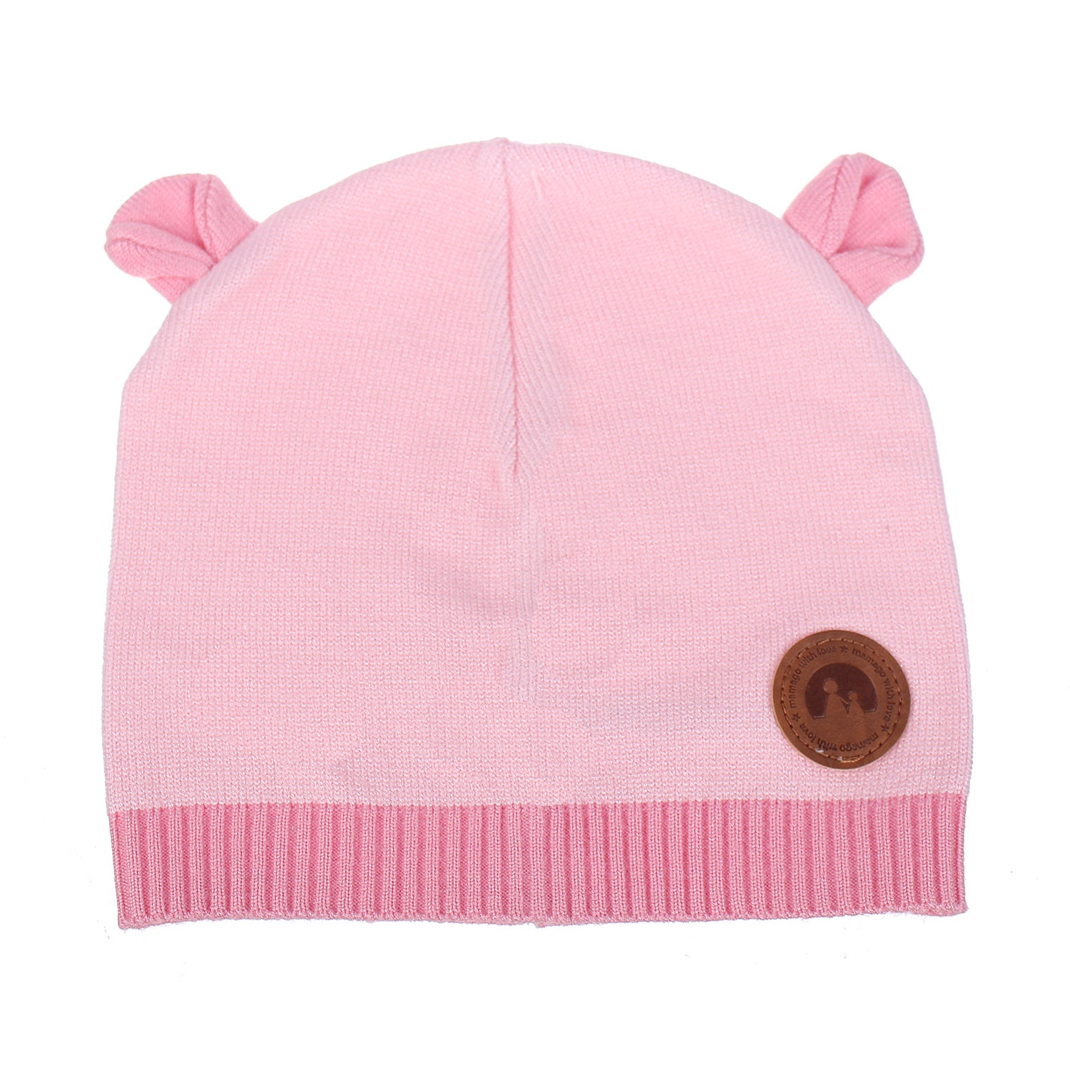 Mũ len 2 tai Mamago NĐ19D hồng hình 1