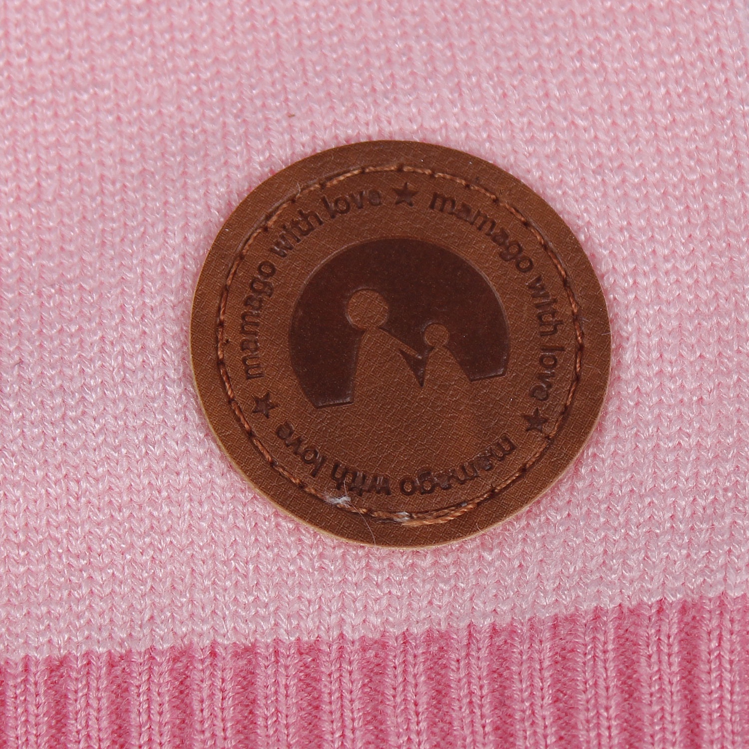 Mũ len 2 tai Mamago NĐ19D hồng hình 3