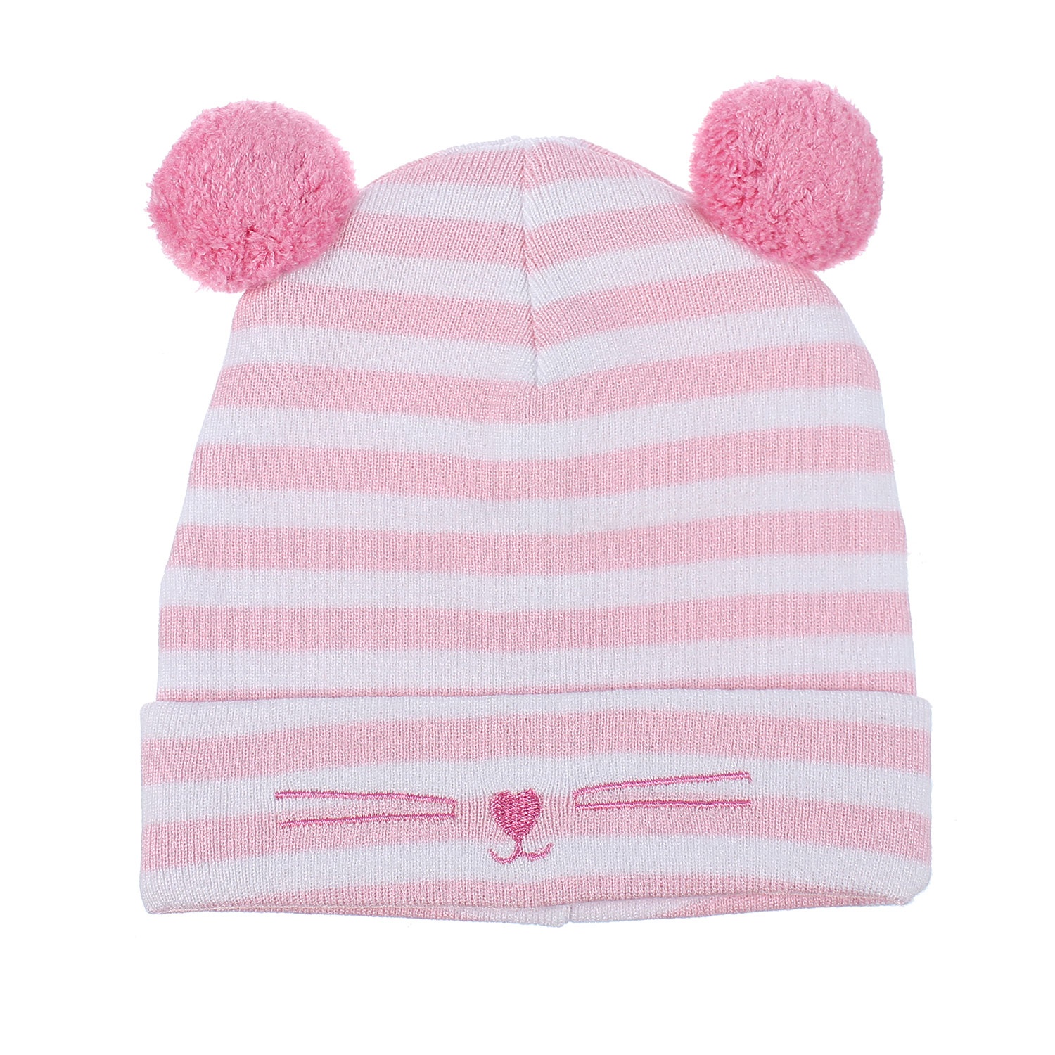 Set khăn mũ len kẻ hồng Mamago NĐ19D Set khăn mũ len kẻ hồng Mamago NĐ19D hình 2