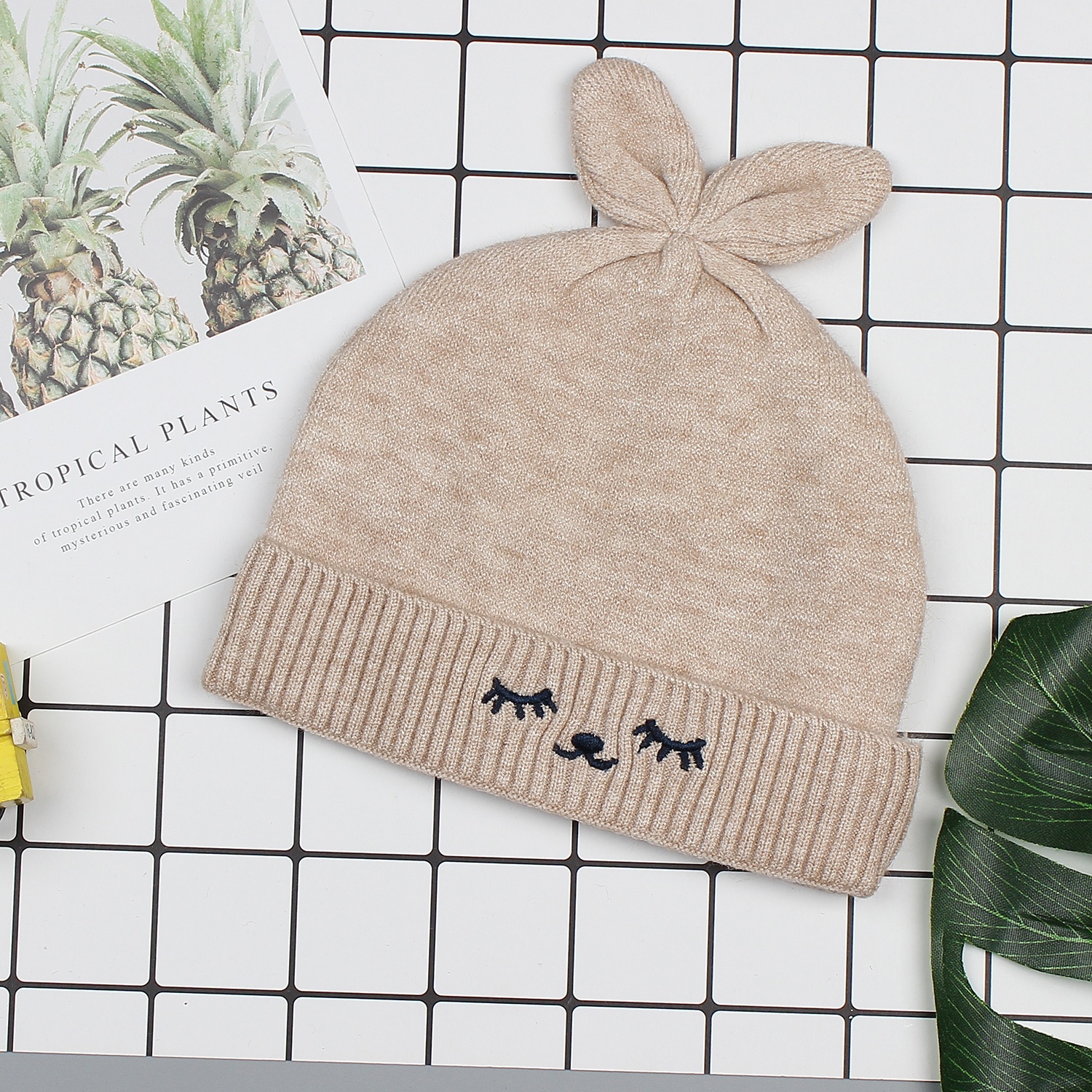 Mũ len cho bé tai xoắn ngộ nghĩnh HT18 hình 3