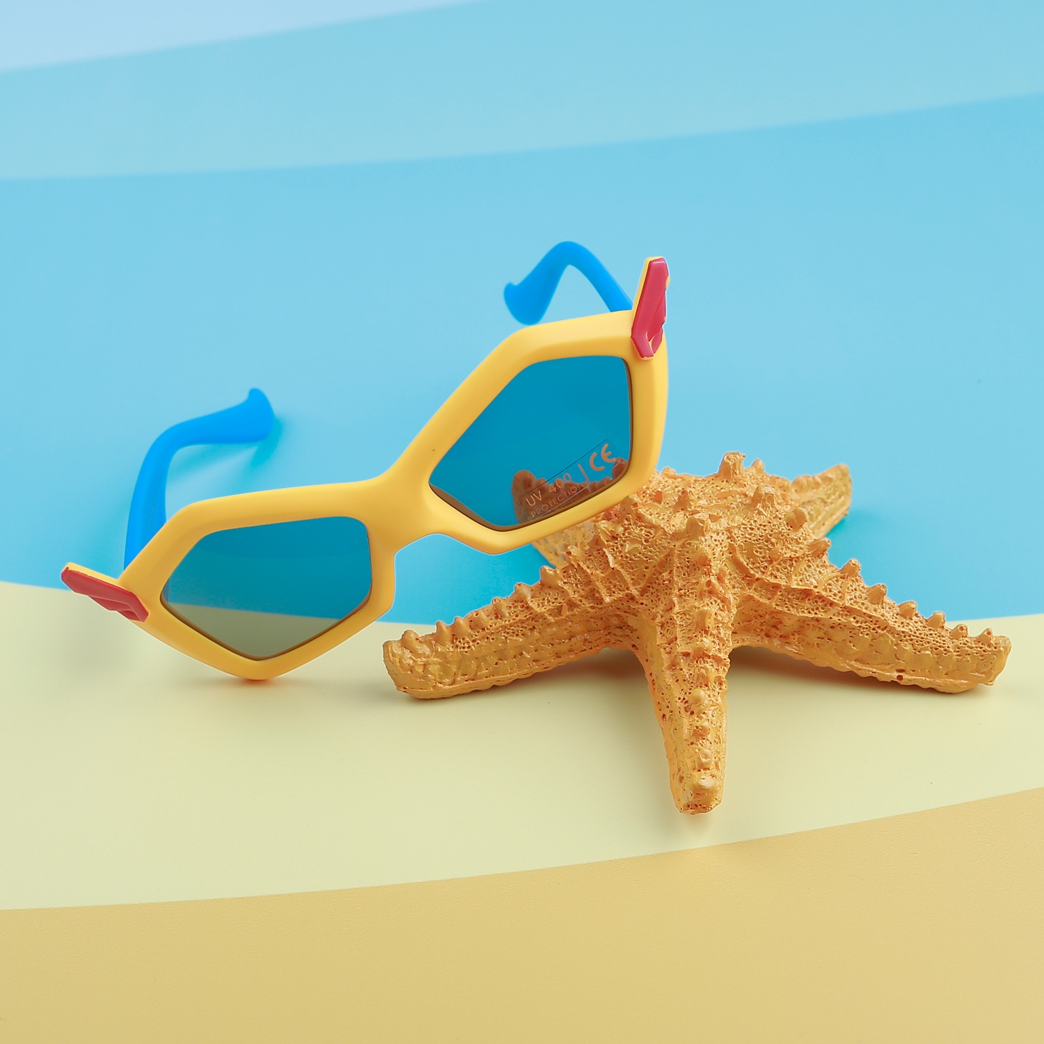 Kính thời trang KidsPlaza gọng dẻo 8125 C10 Yellow hình 1