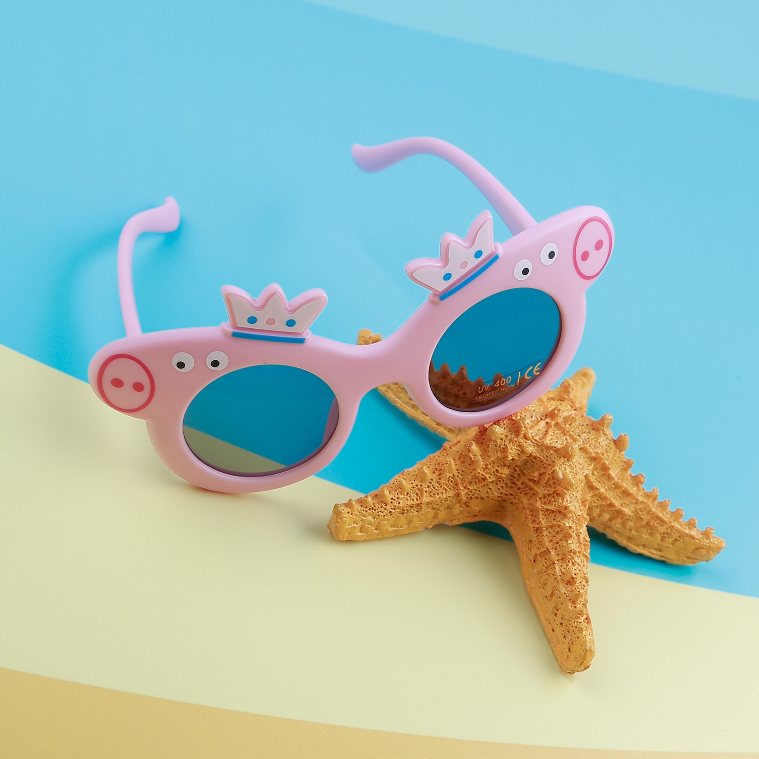 Kính râm thời trang KidsPlaza gọng dẻo 8240 C22 Peach hình 1