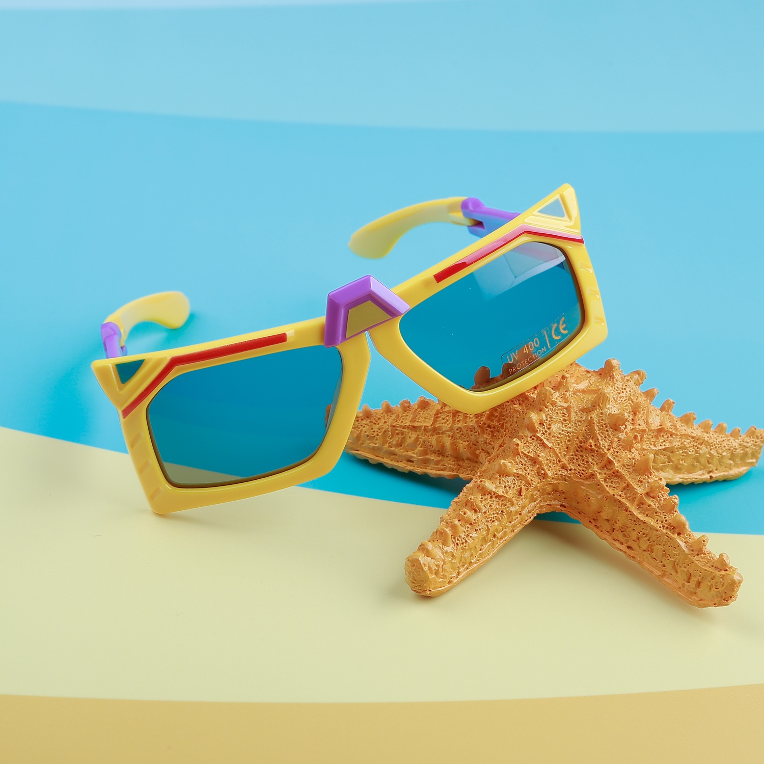 Kính thời trang KidsPlaza gọng dẻo 880 C10 Yellow hình 1