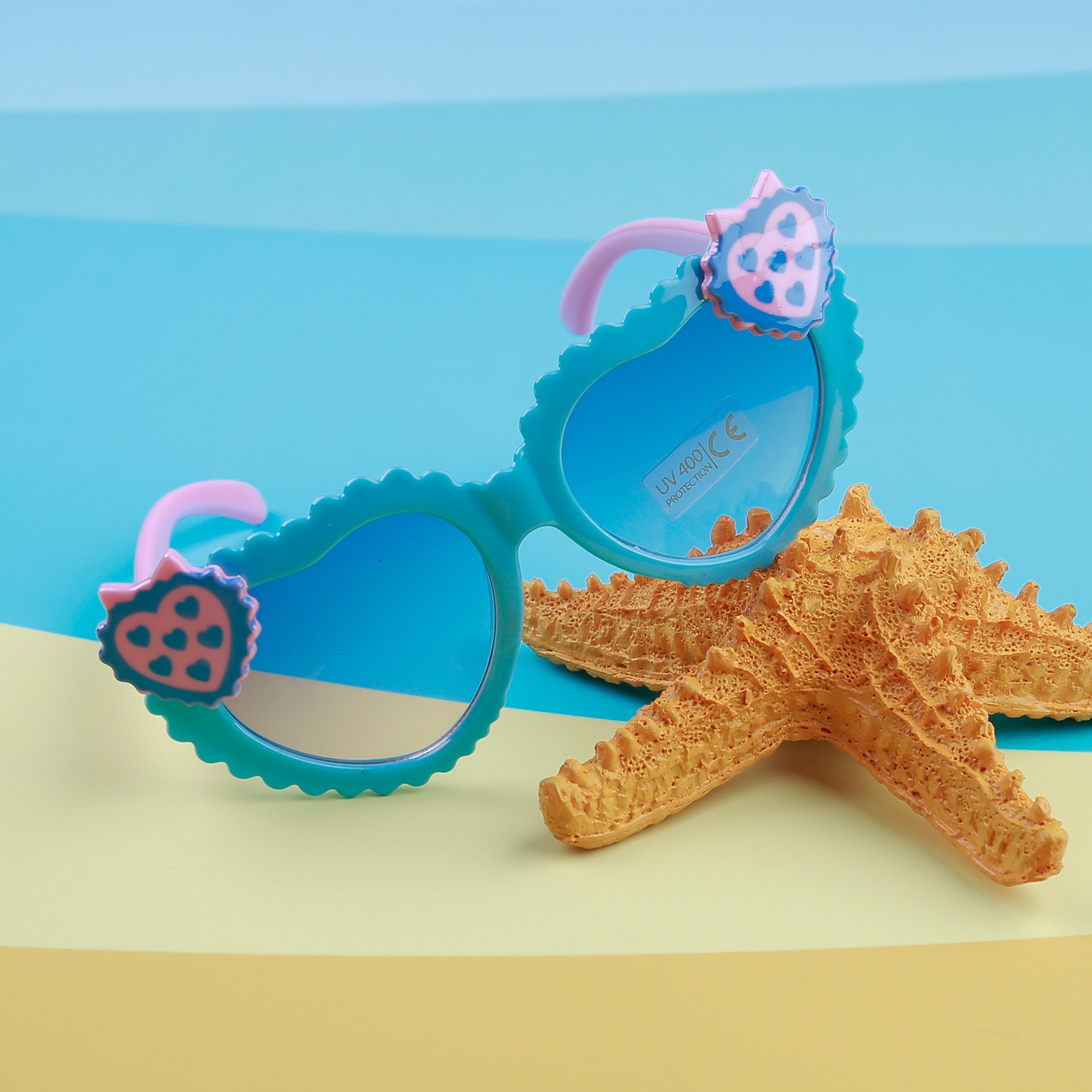 Kính thời trang KidsPlaza hình trái tim PK21-007 Blue hình 1