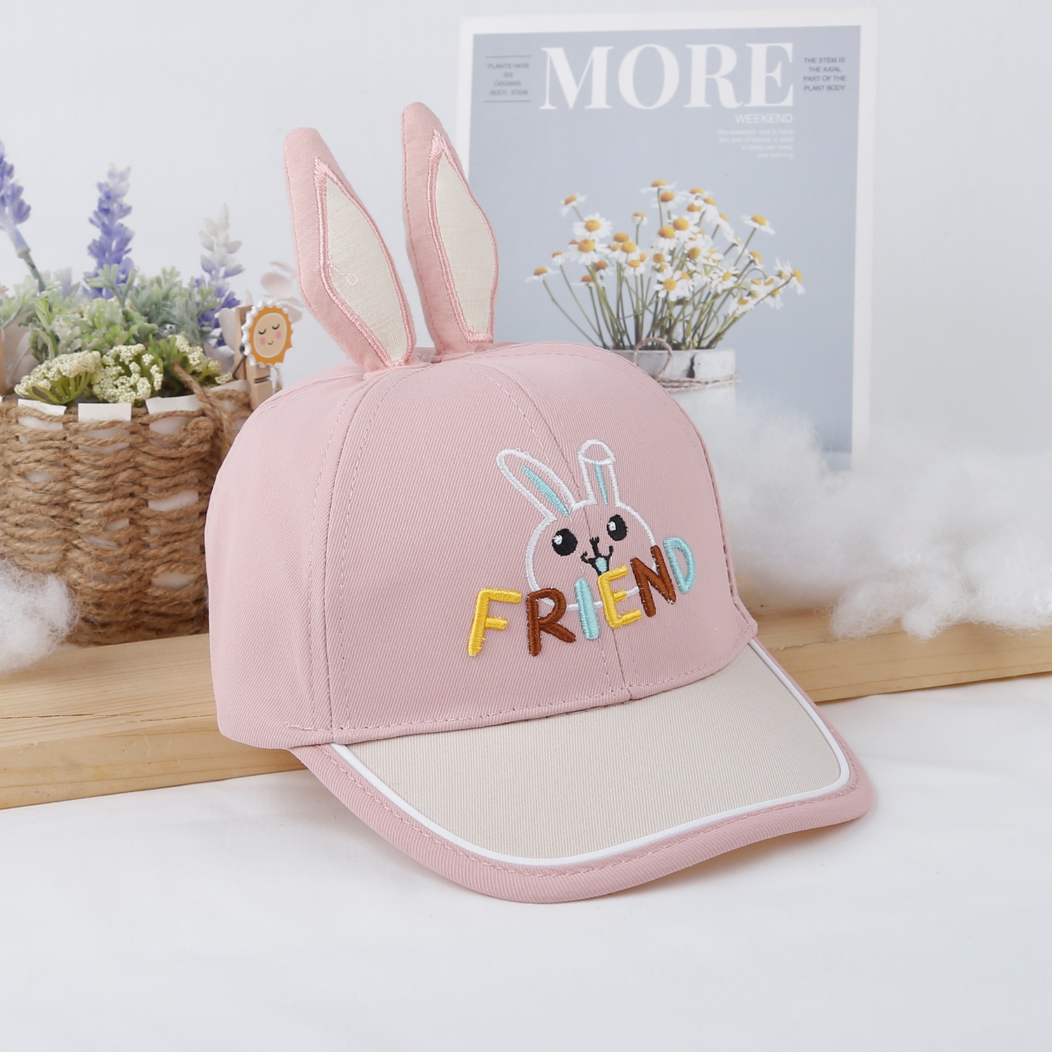 Mũ thời trang KidsPlaza tai thỏ Friend 23K-H14 s50 (Hồng) hình 1