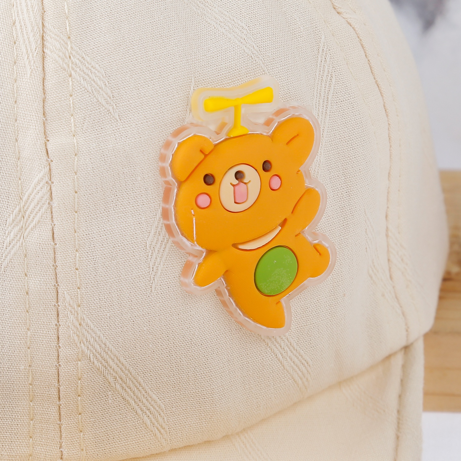 Mũ thời trang KidsPlaza lưỡi trai hình gấu 23K-H15 be s48 hình 3