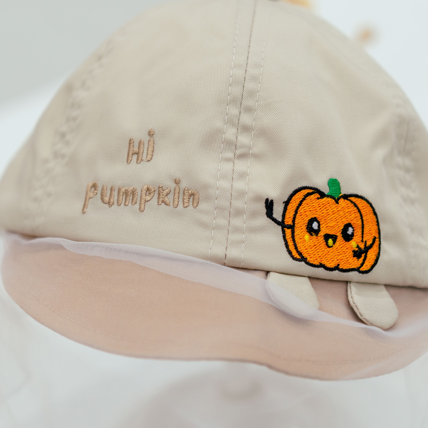 Mũ lưỡi trai phủ voan Kidsplaza pumpkin DN26 (Be) hình 2