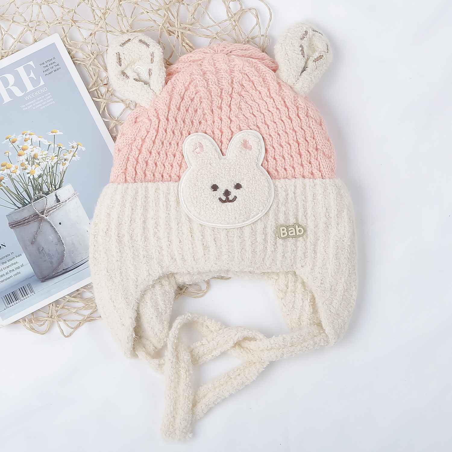 Mũ len KidsPlaza hình thỏ 25K-B06 (Hồng)