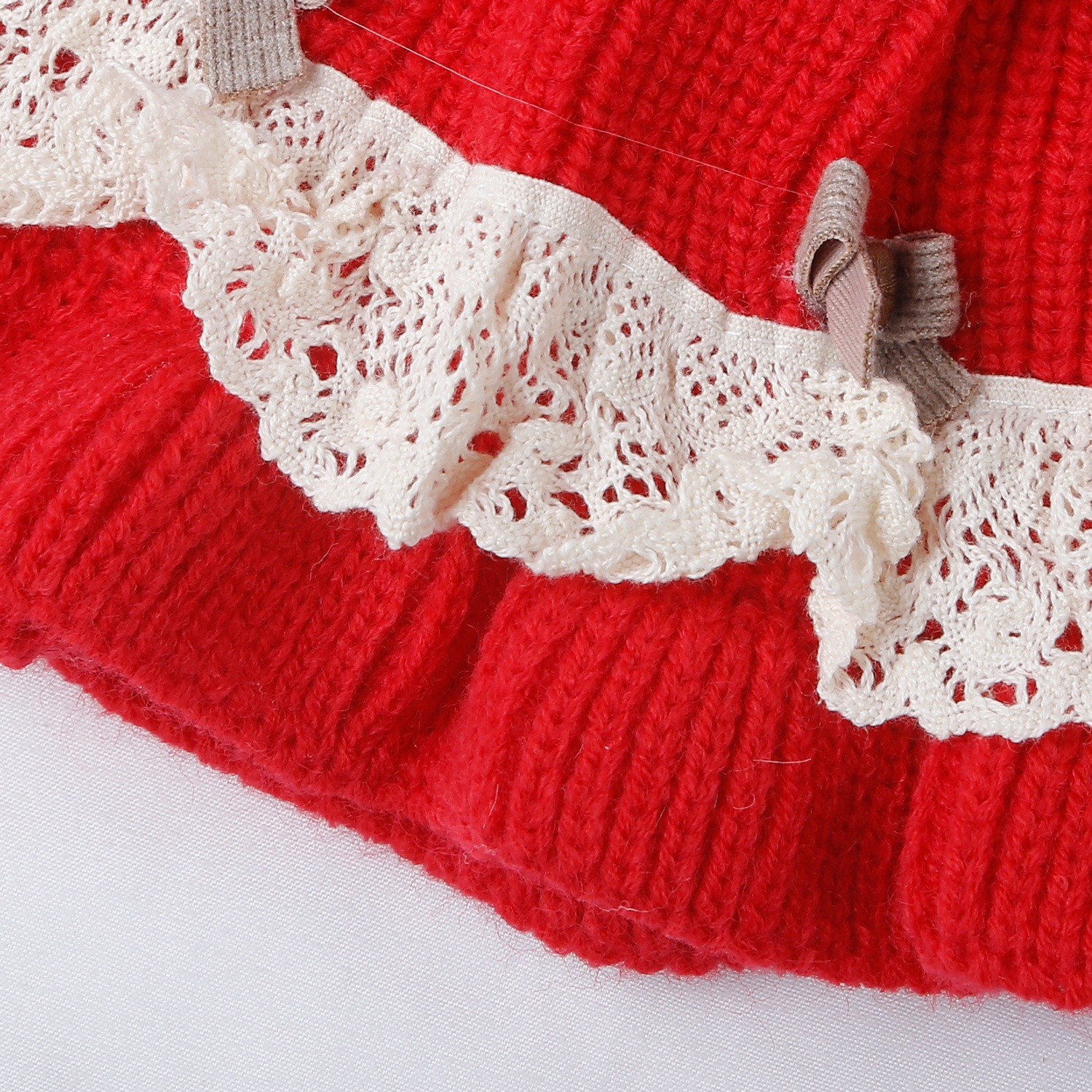 Mũ len KidsPlaza đính nơ 25K-B05 (Đỏ)