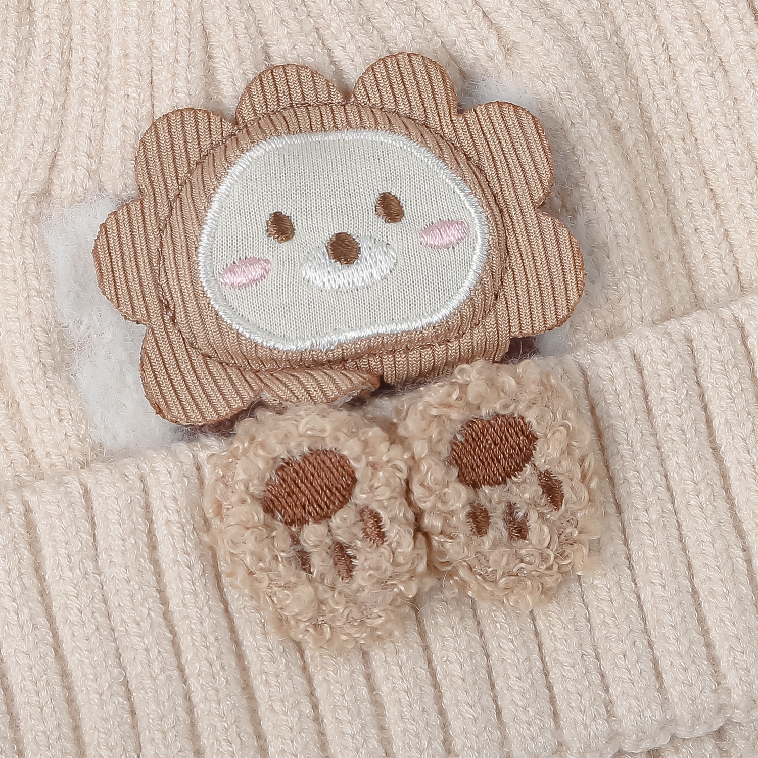 Mũ len KidsPlaza gắn sư tử 25K-B07 (Be) hình 2