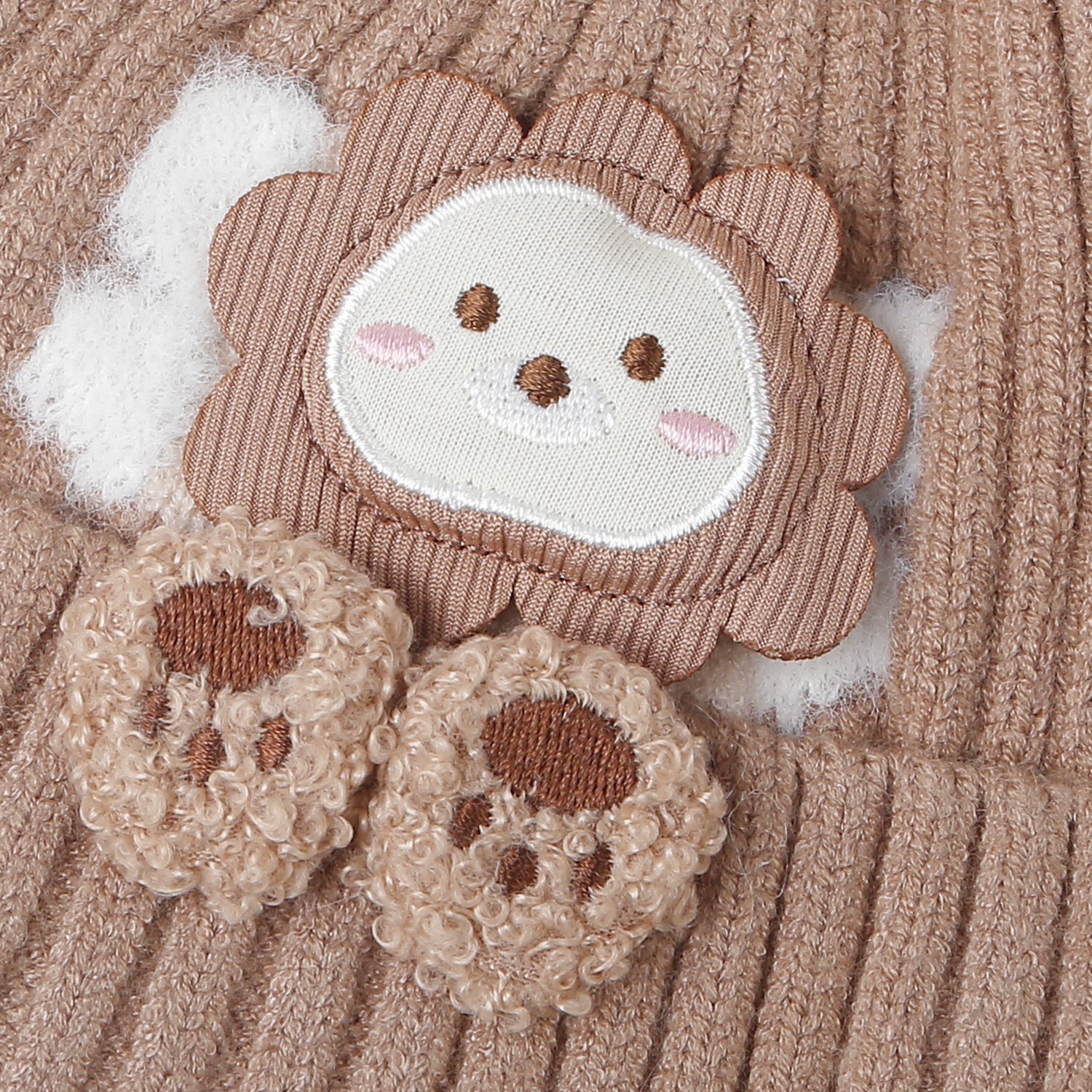 Mũ len KidsPlaza gắn sư tử 25K-B07 (Nâu)