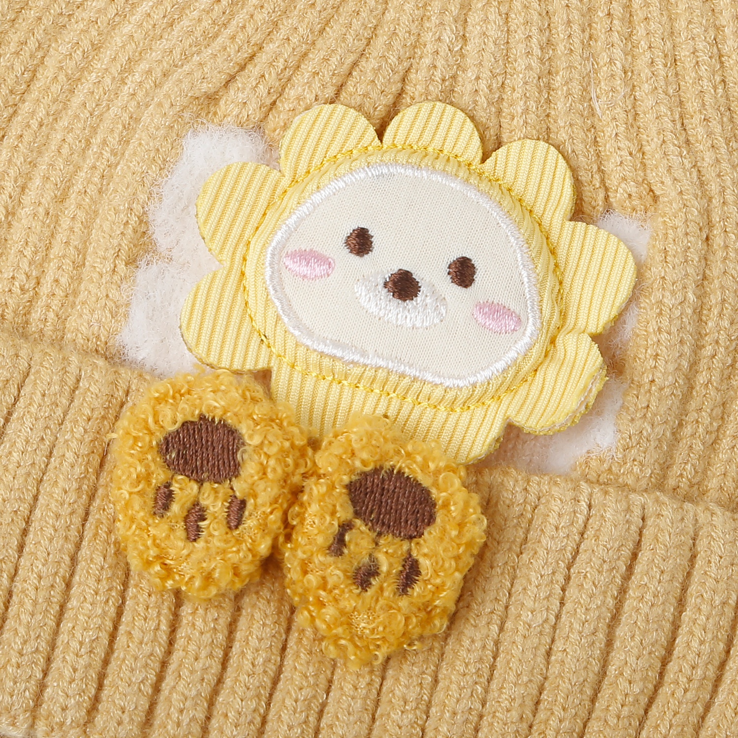 Mũ len KidsPlaza gắn sư tử 25K-B07 (Vàng)