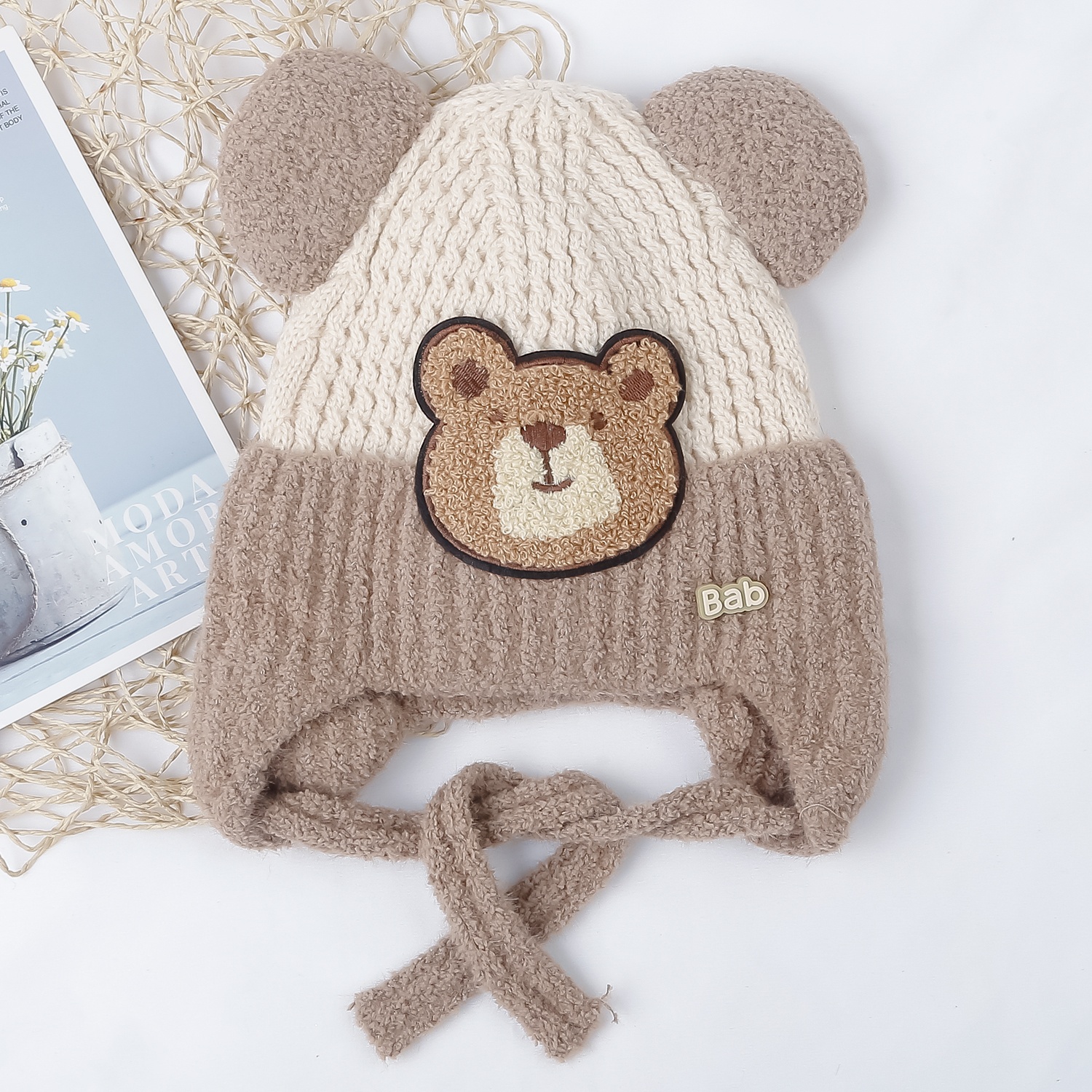 Mũ len KidsPlaza hình gấu 25K-B06 (Be)