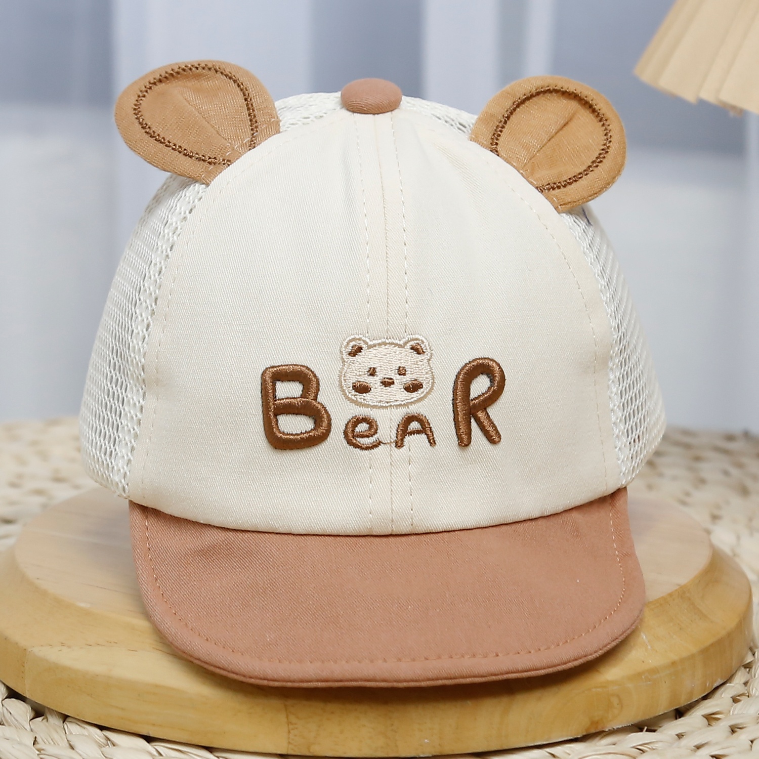 Mũ lưỡi KidsPlaza Bear 2 tai 25K-H19 Size 48 (Cam) hình 1