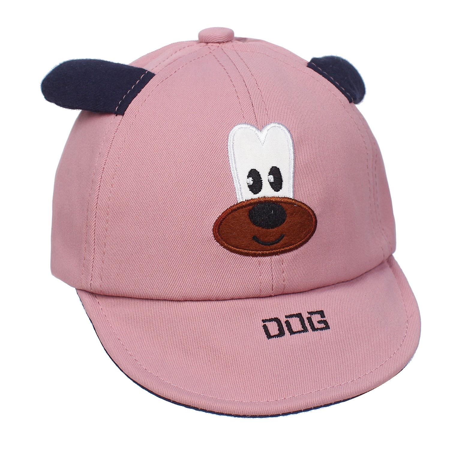 Mũ lưỡi trai bé gái họa tiết thêu hình Cún 1190 AC3.21 (Hồng) hình 1