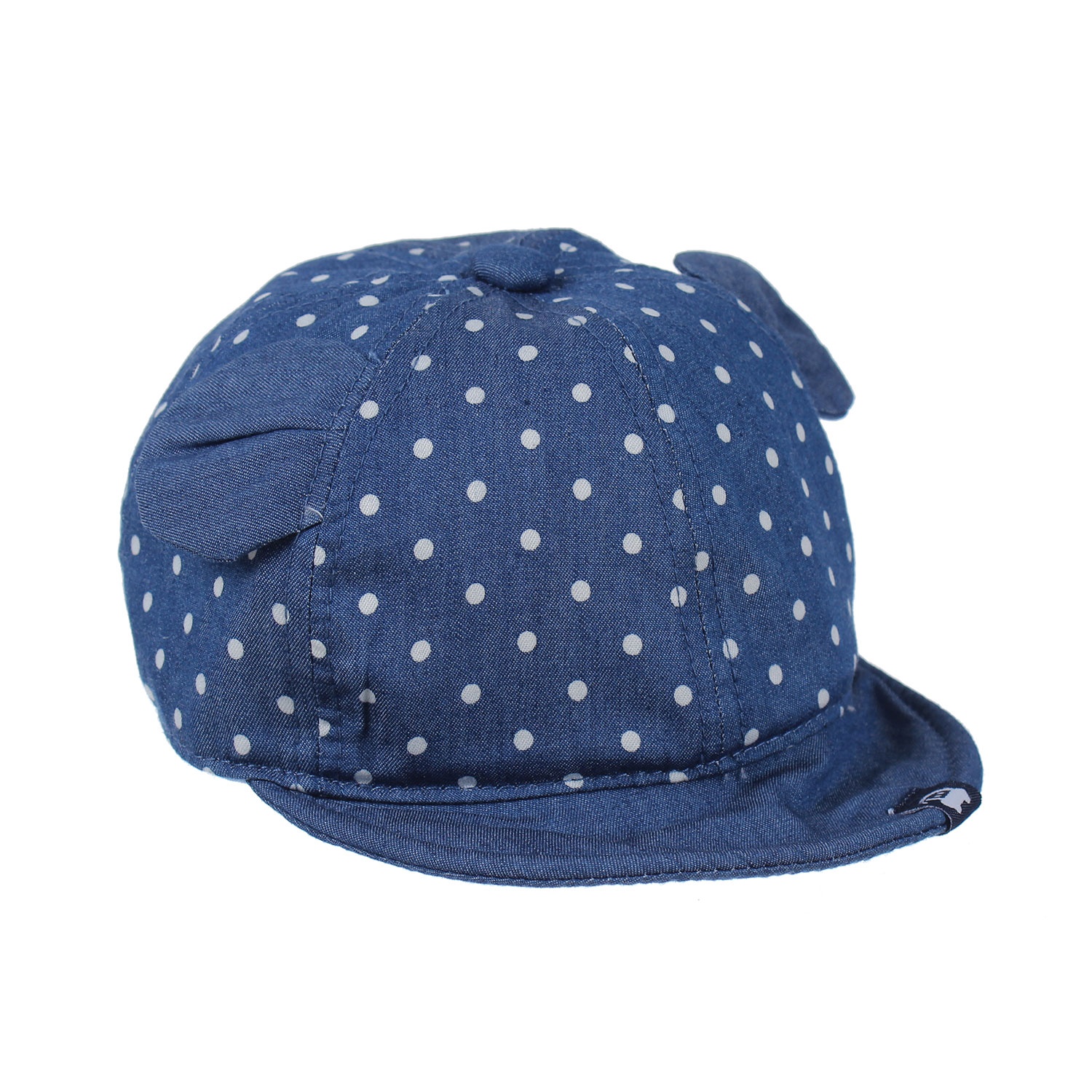 Mũ lưỡi trai bé gái in họa tiết chấm bi hình 3