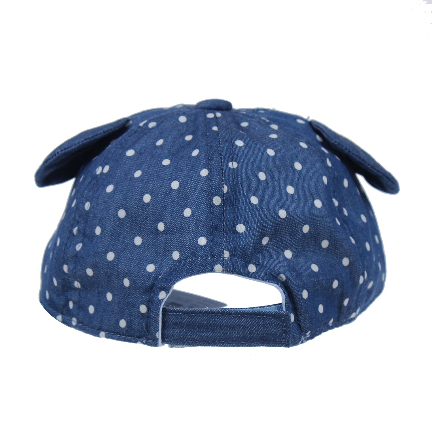 Mũ lưỡi trai bé gái in họa tiết chấm bi hình 2