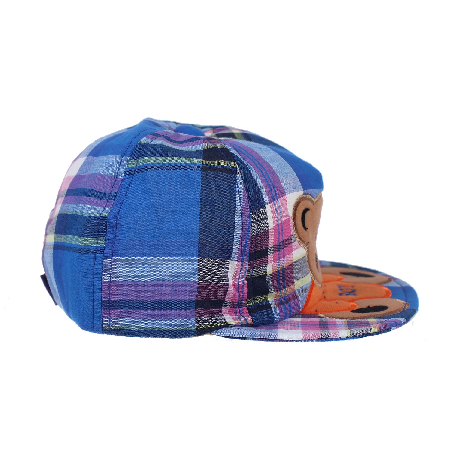 Mũ lưỡi trai kẻ ca rô in hình chú gấu hình 1