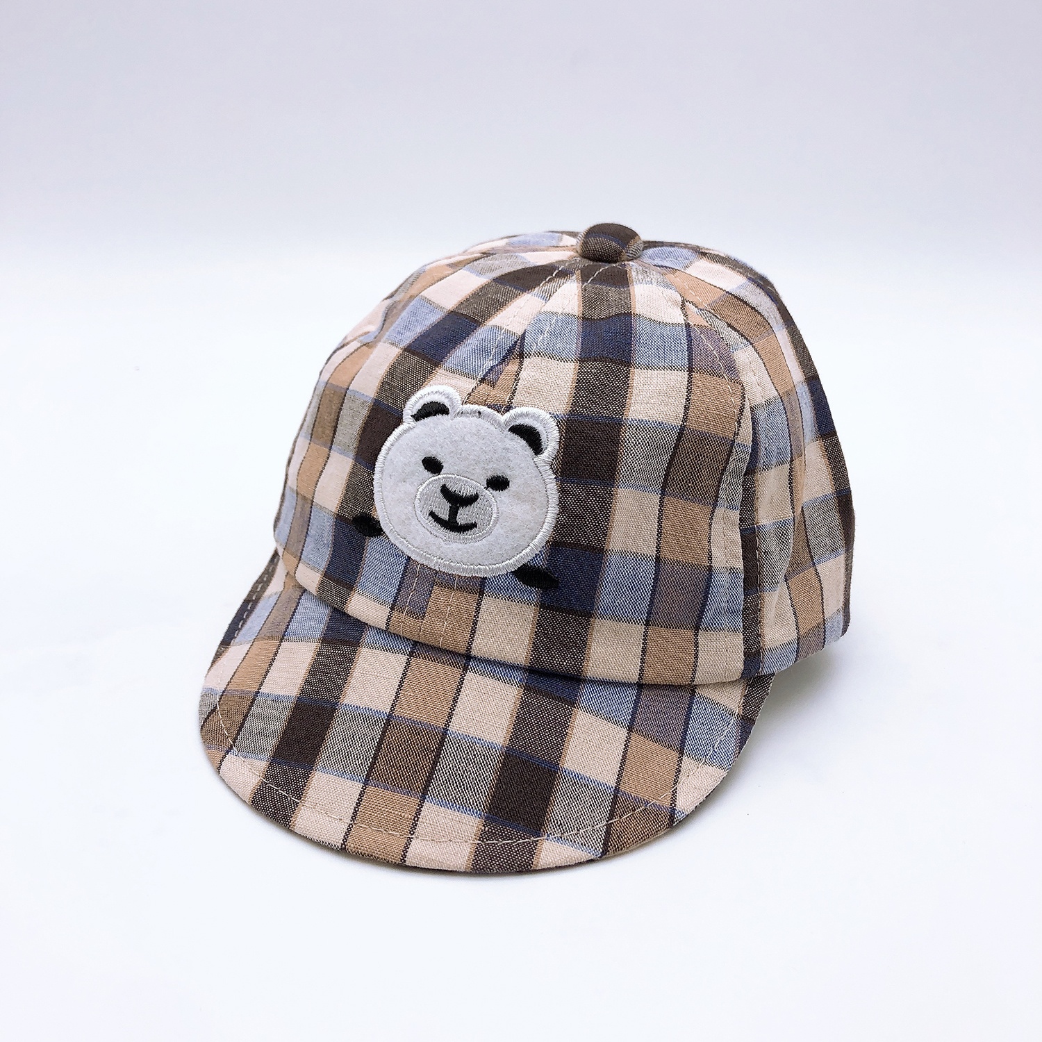 Mũ lưỡi trai Kidsplaza caro gấu trắng DN20 hình 2