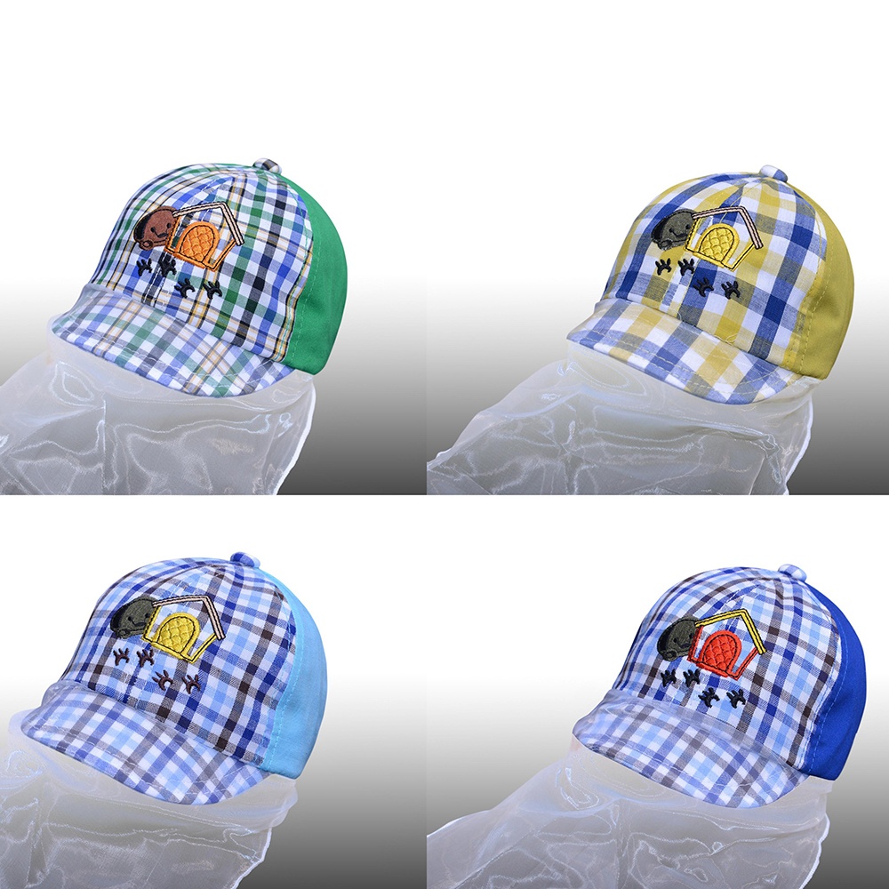 Mũ lưỡi trai KidsPlaza phủ voan kẻ caro DN20 hình 3