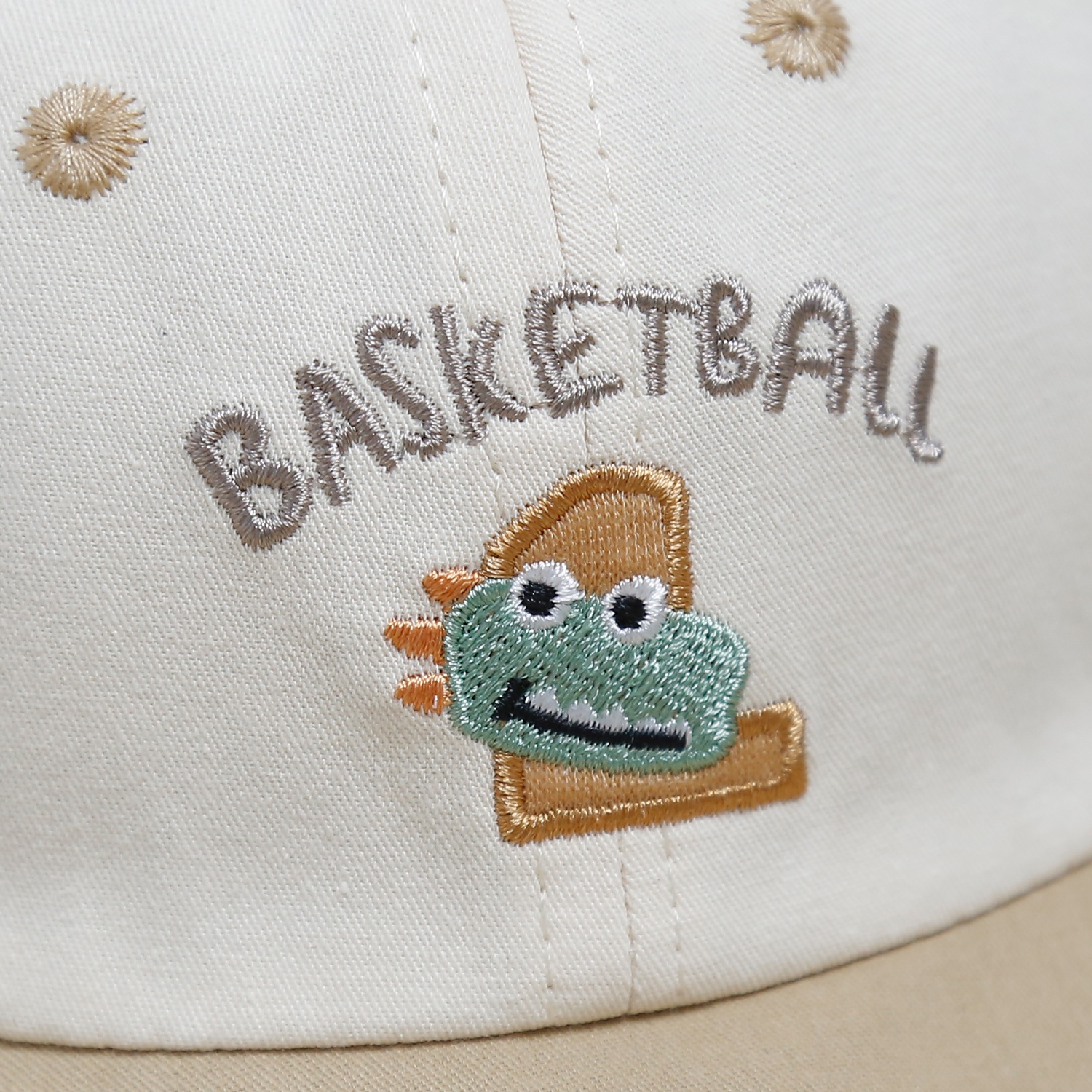 Mũ lưỡi trai KidsPlaza thêu Basketball 25K-H20 Size 48 (Nâu) hình 2