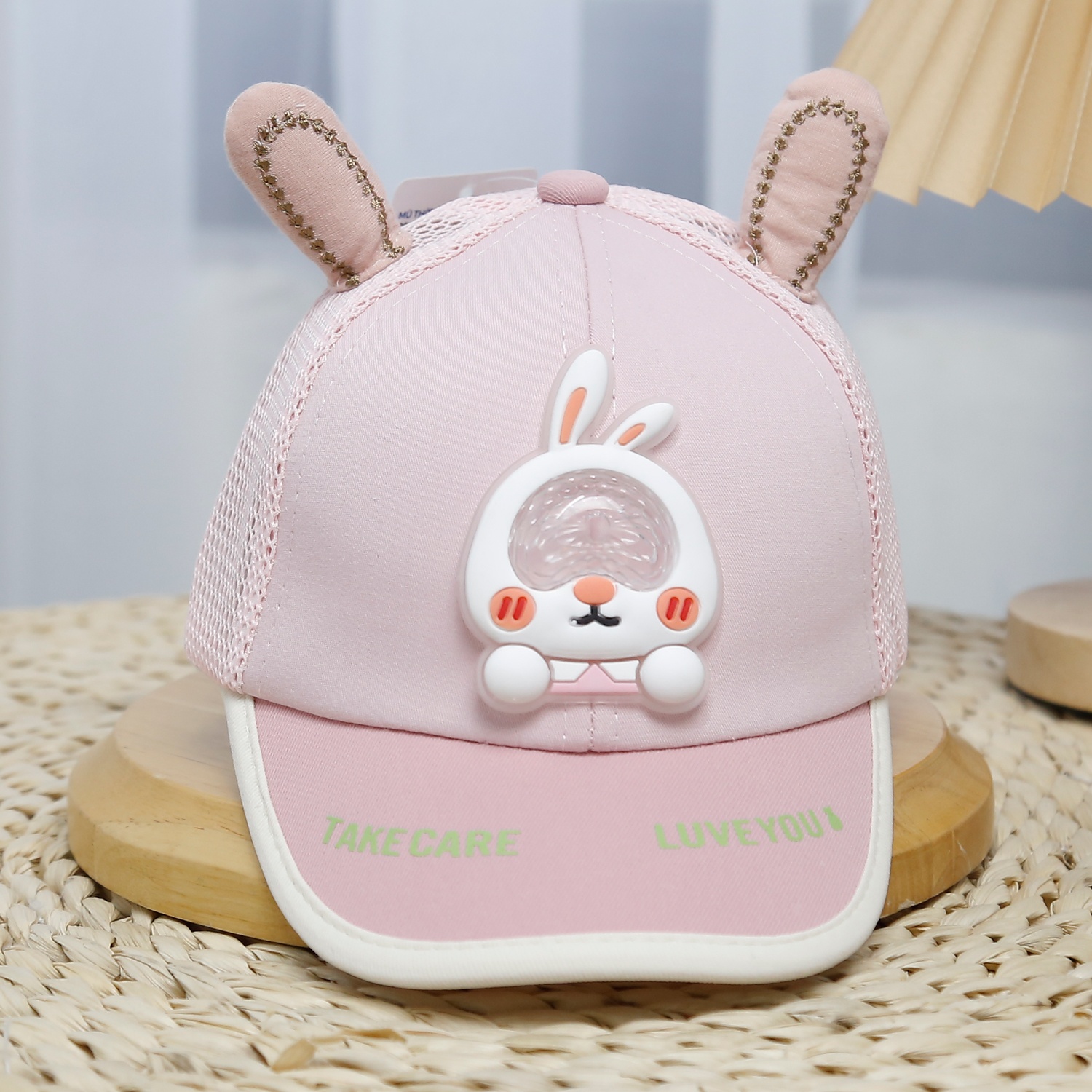 Mũ lưỡi trai KidsPlaza thỏ 2 tai 25K-H24 Size 50 (Hồng)