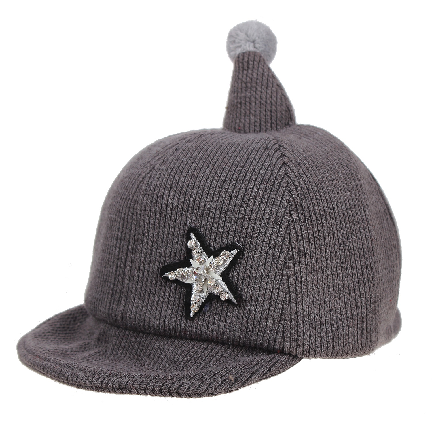 Mũ lưỡi trai nhung nỉ đính ngôi sao hình 1