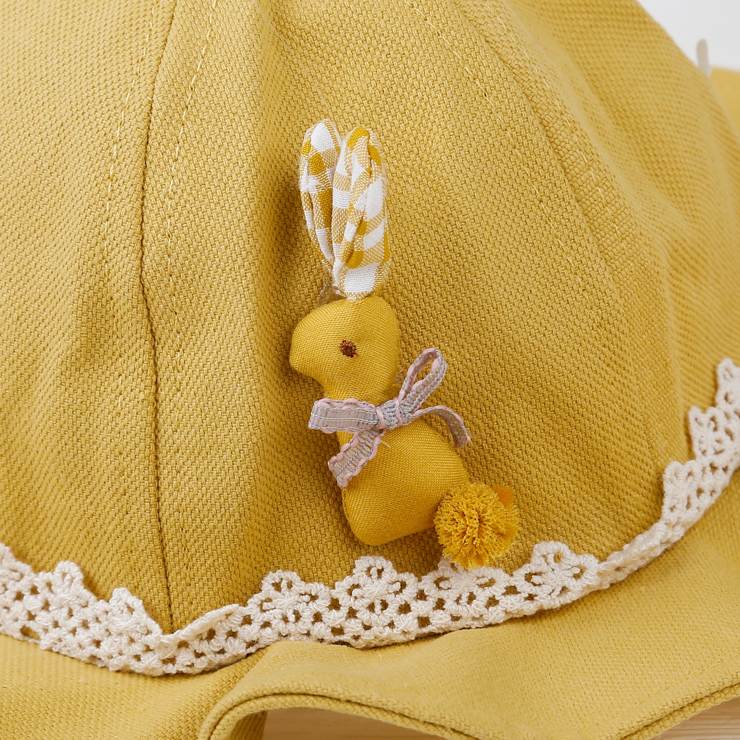 Mũ thời trang KidsPlaza đính nơ 23K-H09 s50 (Vàng) hình 3