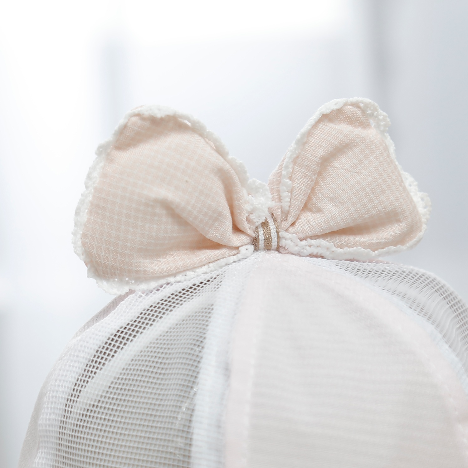 Mũ thời trang KidsPlaza đính nơ 25K-H18 Size 48 (Hồng)