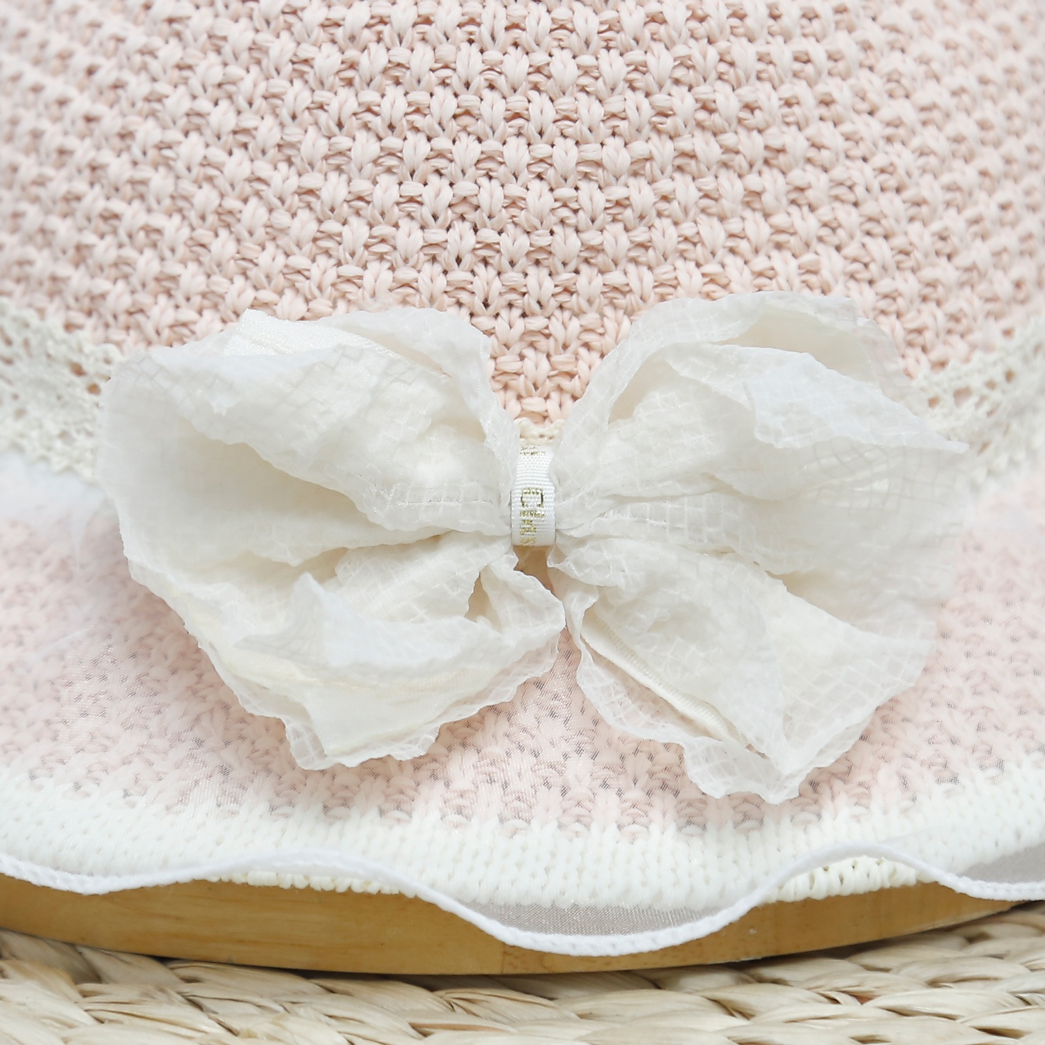 Mũ thời trang KidsPlaza đính nơ 25K-H29 Size 50 (Hồng)