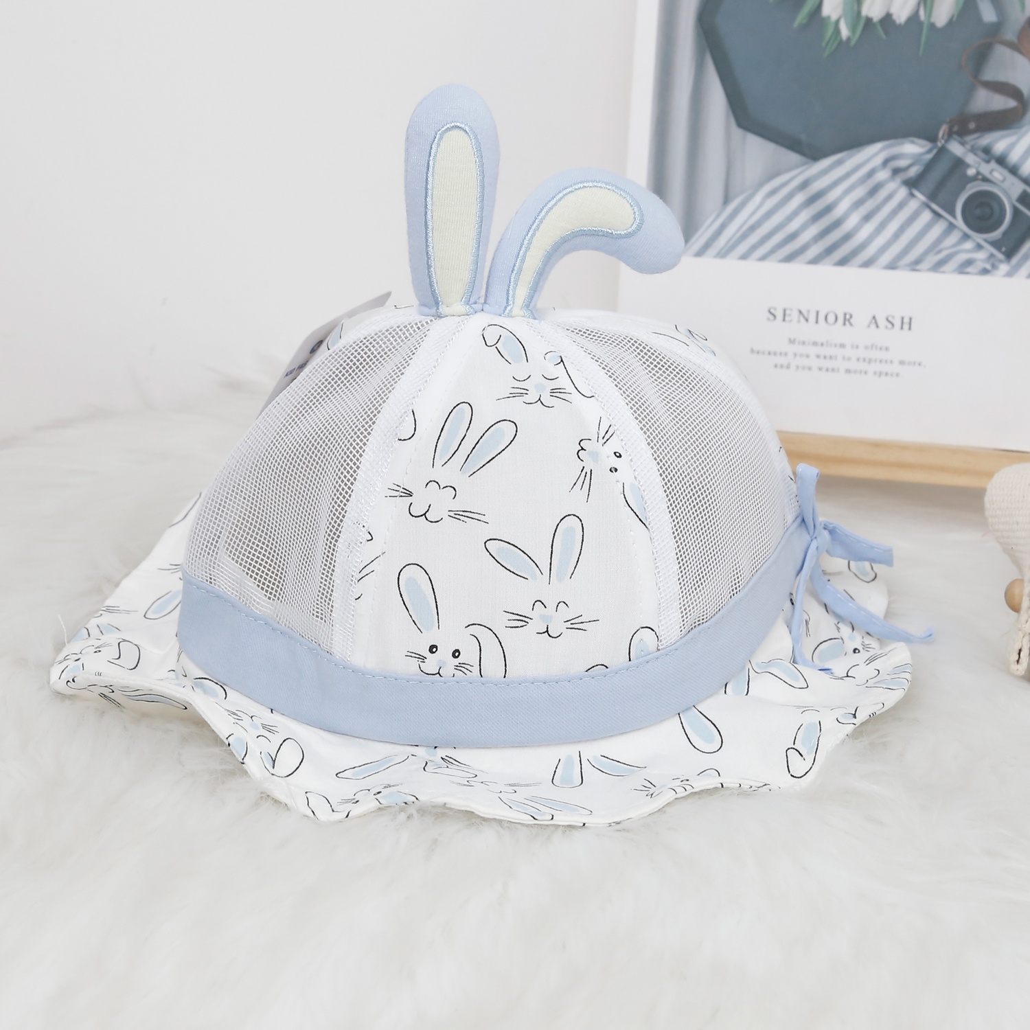 Mũ thời trang KidsPlaza in thỏ 2 tai 24K-H27 (Xanh)