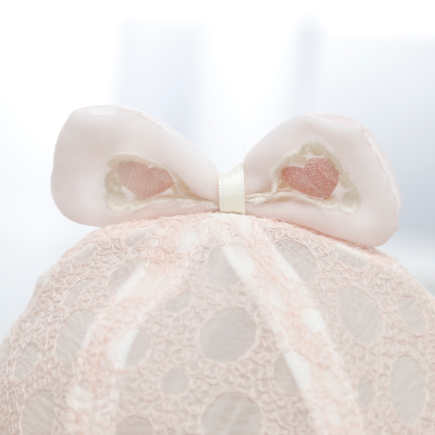 Mũ thời trang KidsPlaza ren đính nơ 25K-H14 Size 46 (Hồng)