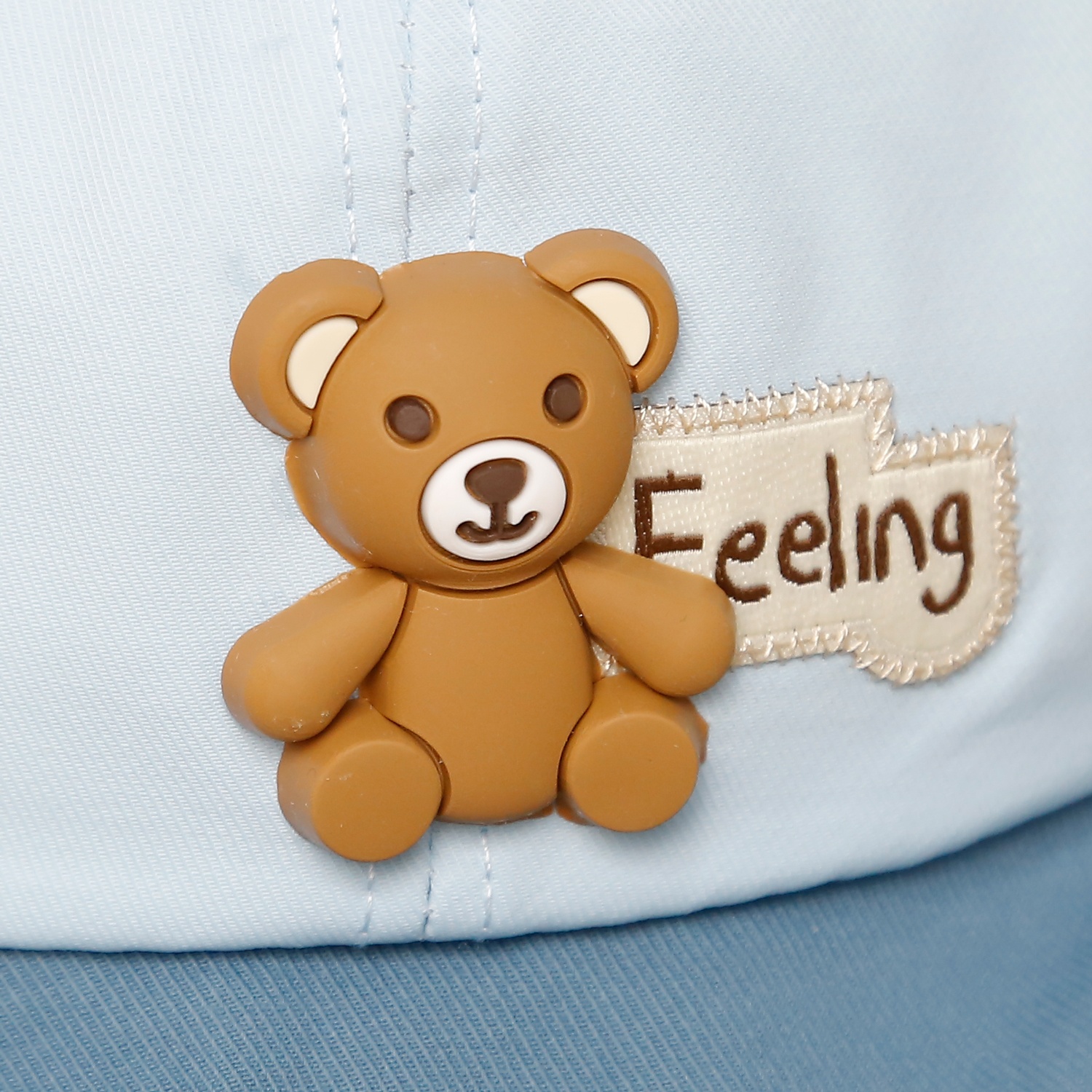 Mũ lưỡi trai KidsPlaza đính gấu 25K-H08 Size 48 (Xanh)