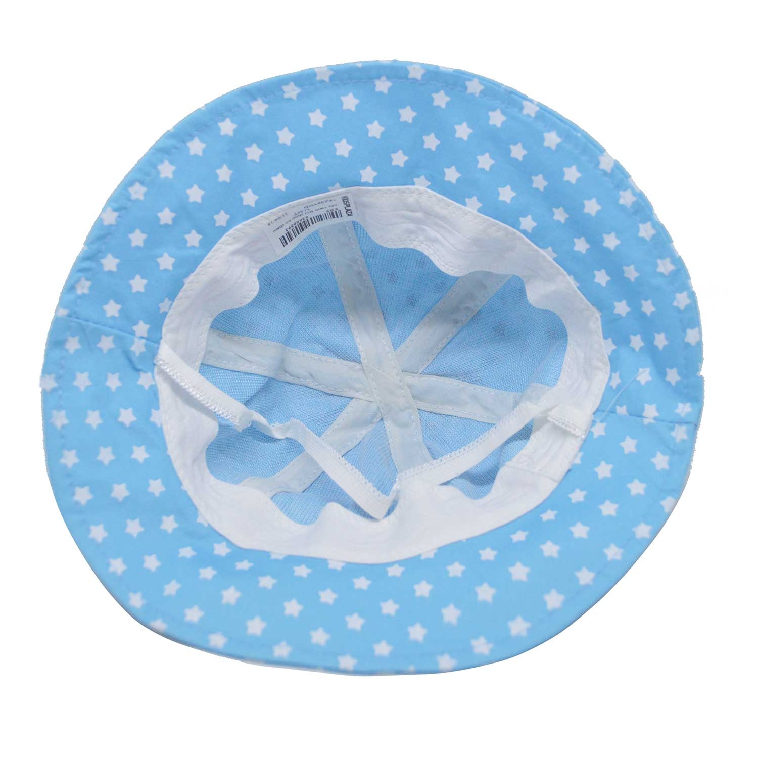 Mũ vành bé gái chấm bi đính nơ hình 2