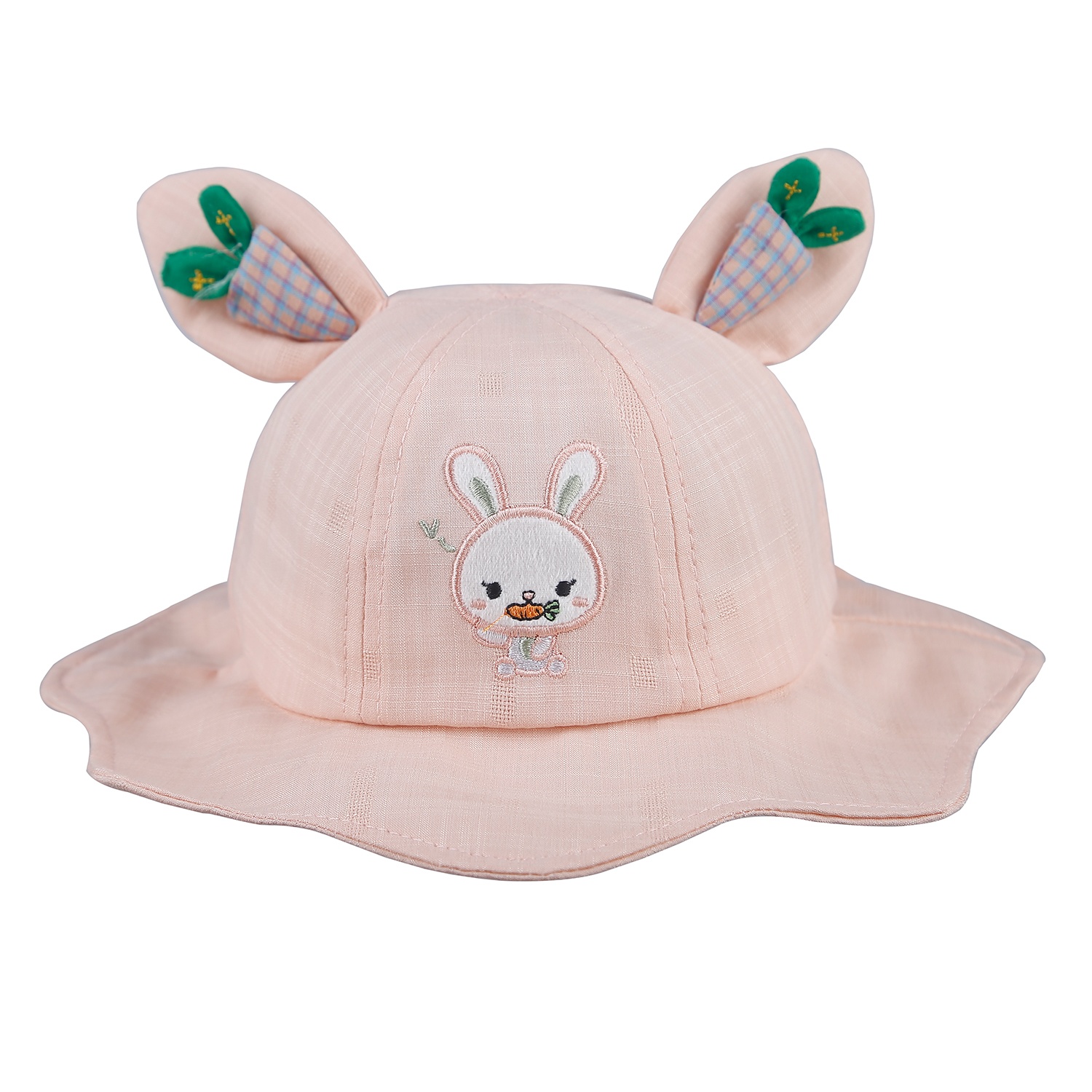 Mũ vành bé gái họa tiết mặt thỏ PK21-05 size 52 hình 1