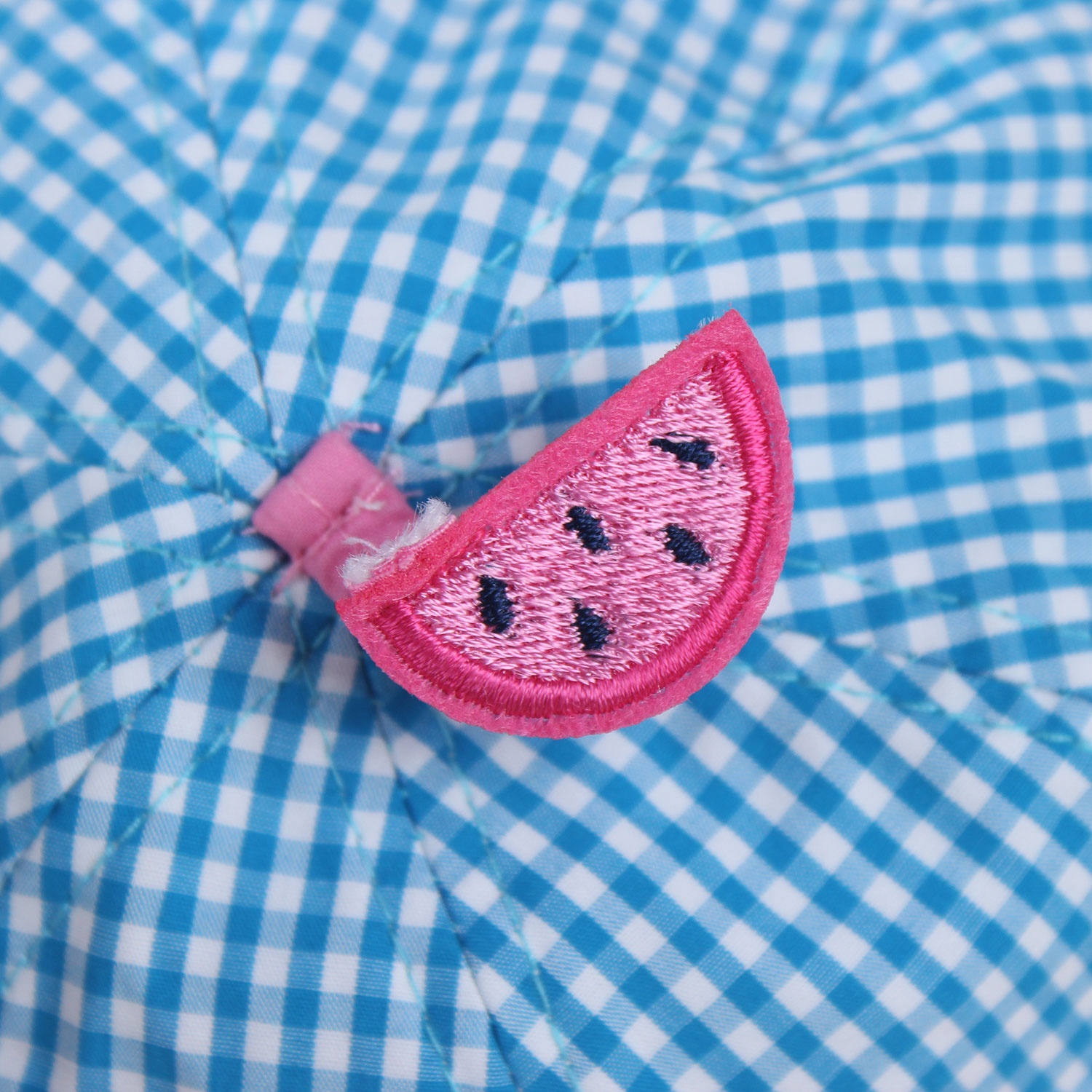 Mũ vành sơ sinh thêu họa tiết dưa hấu hình 2