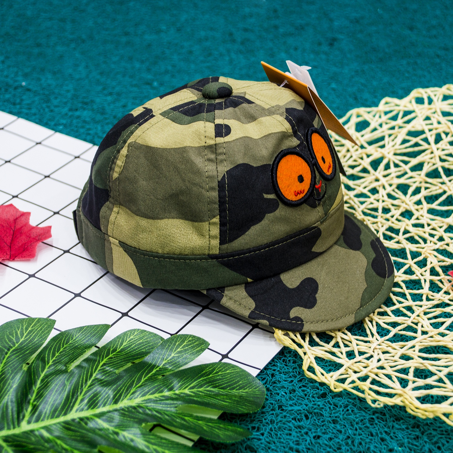 Nón kết cao cấp bé trai họa tiết rằn ri DN hình 1