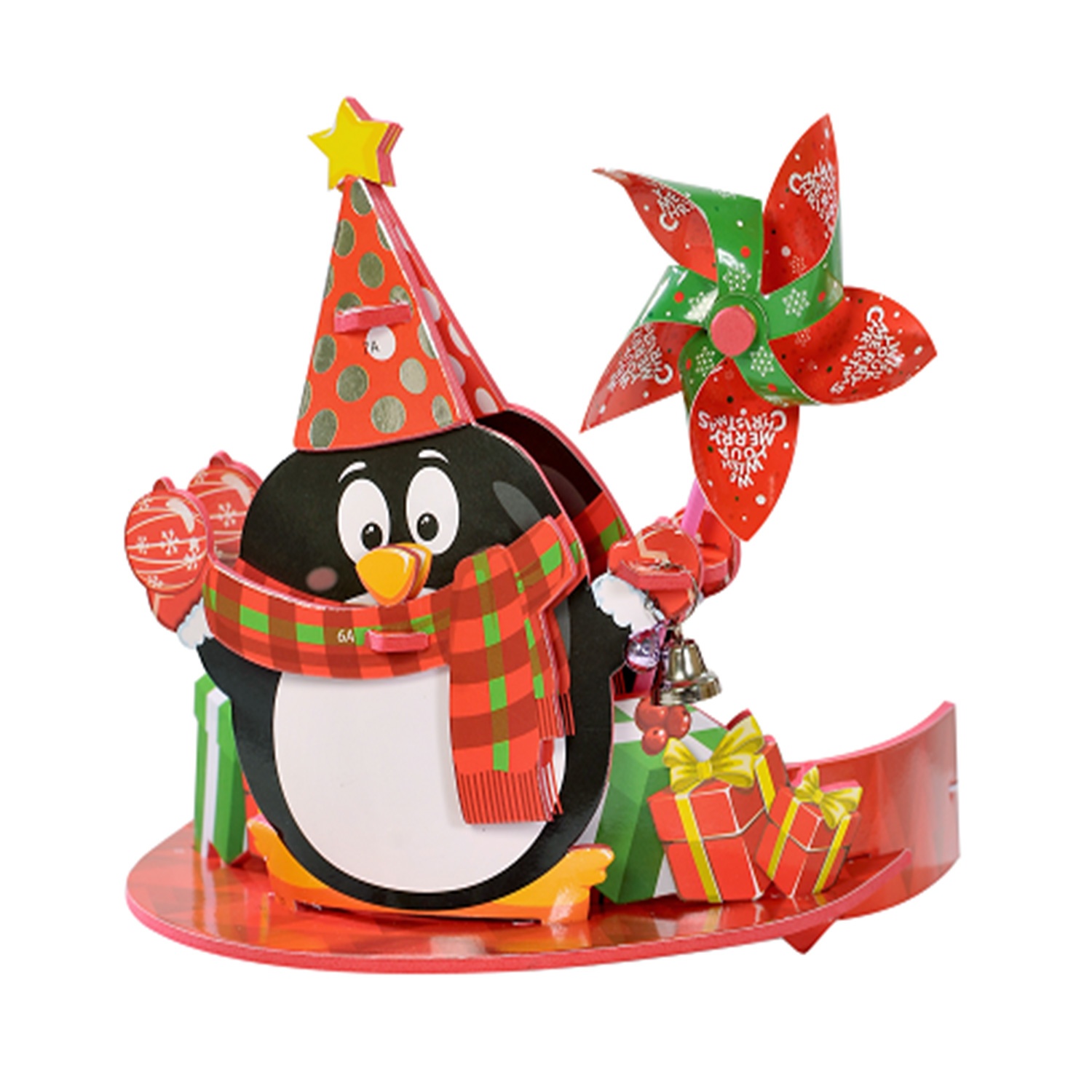 Nón noel 3D chong chóng kibu- chim cánh cụt hình 1