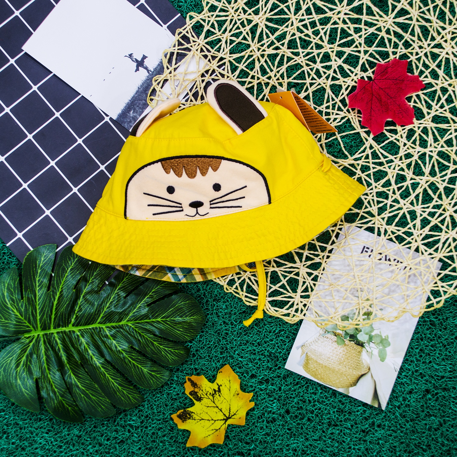 Nón kết cao cấp bé trai họa tiết rằn ri DN hình 2